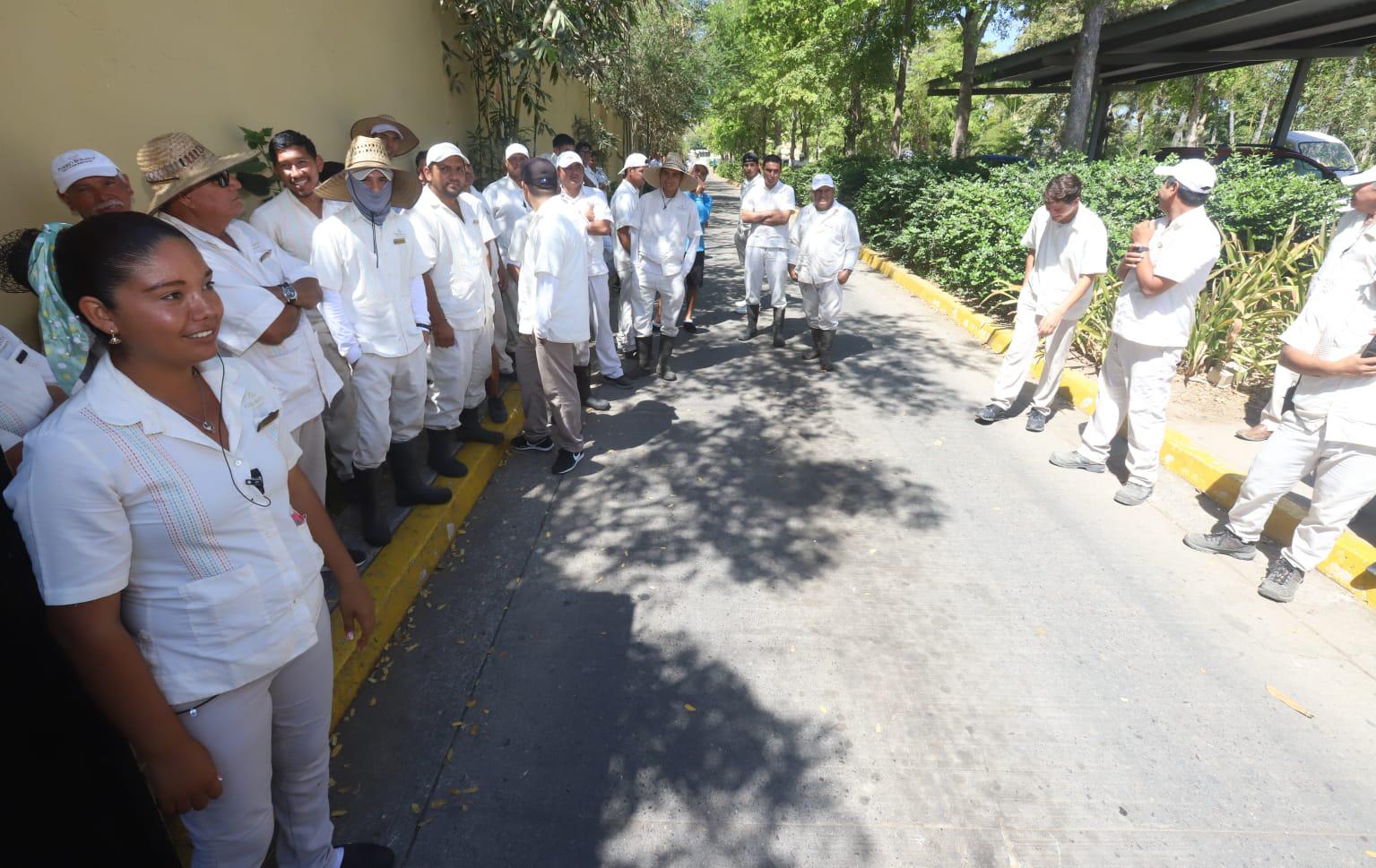 $!Trabajadores de hotel en Mazatlán se manifiestan exigiendo utilidades