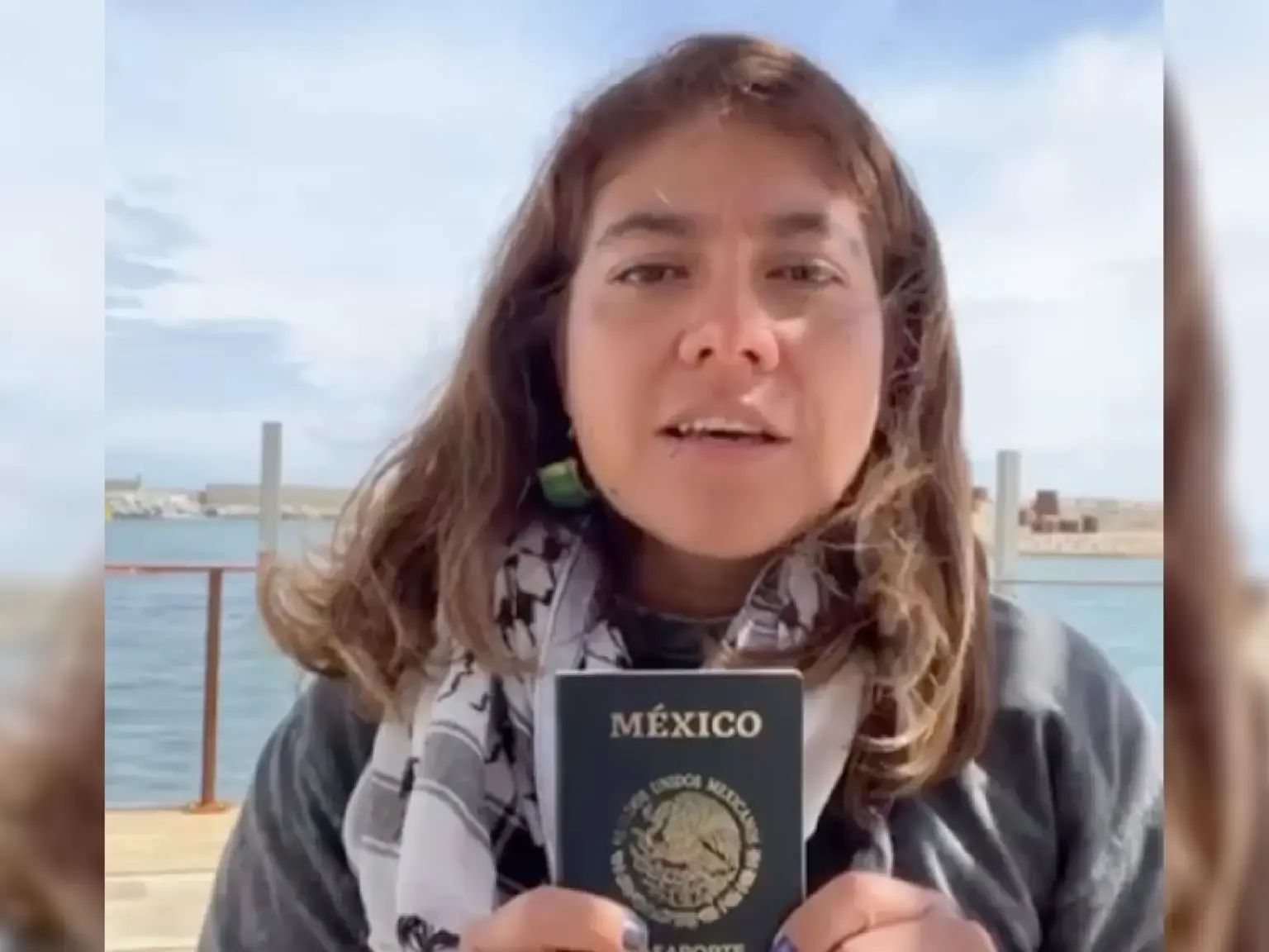 $!Paulina del Castillo, mexicana integrante de la Global Sumud Flotilla.