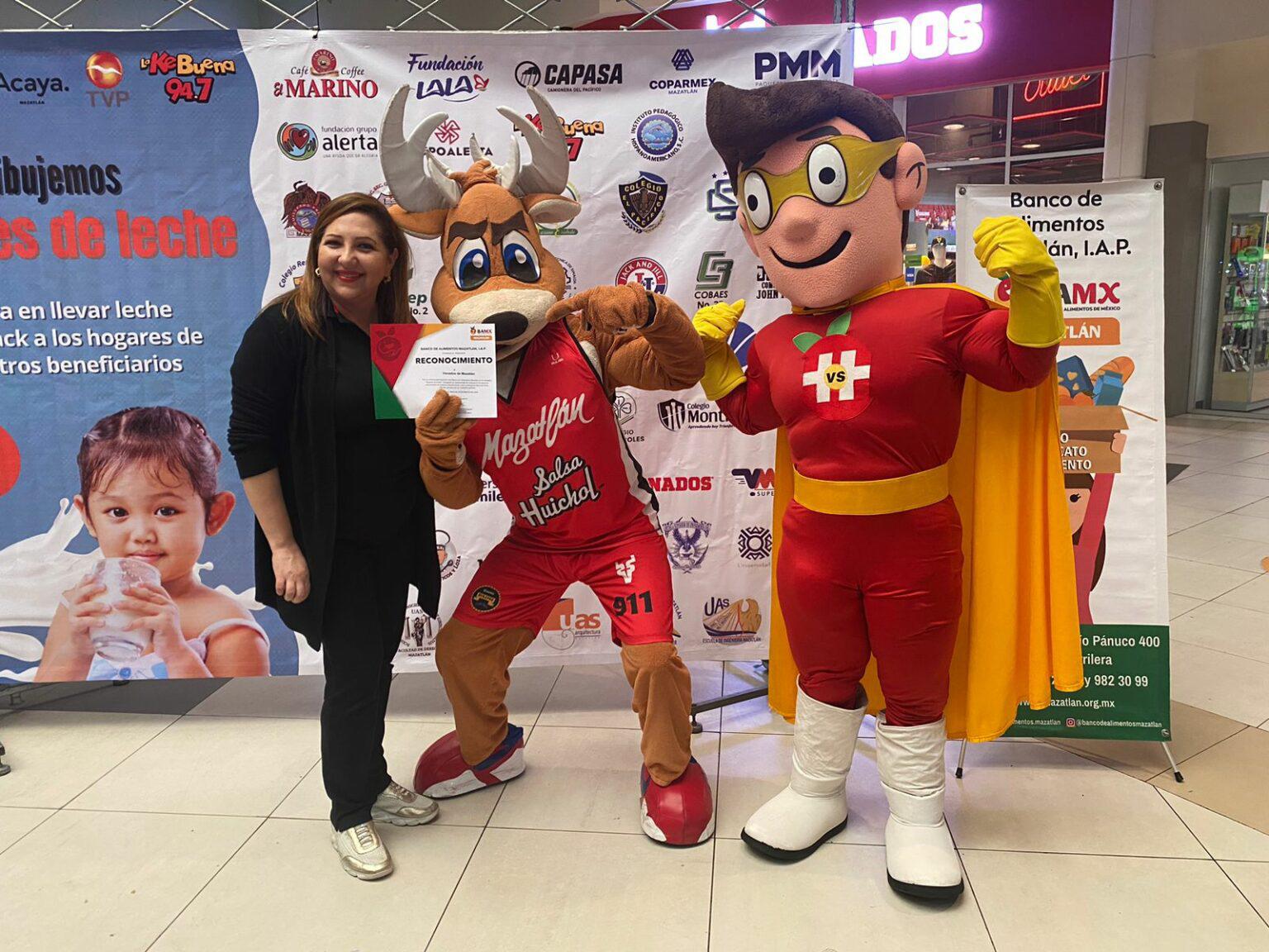 $!Venados de Mazatlán se unió a campaña ‘Bigotes de Leche’ para lograr la meta