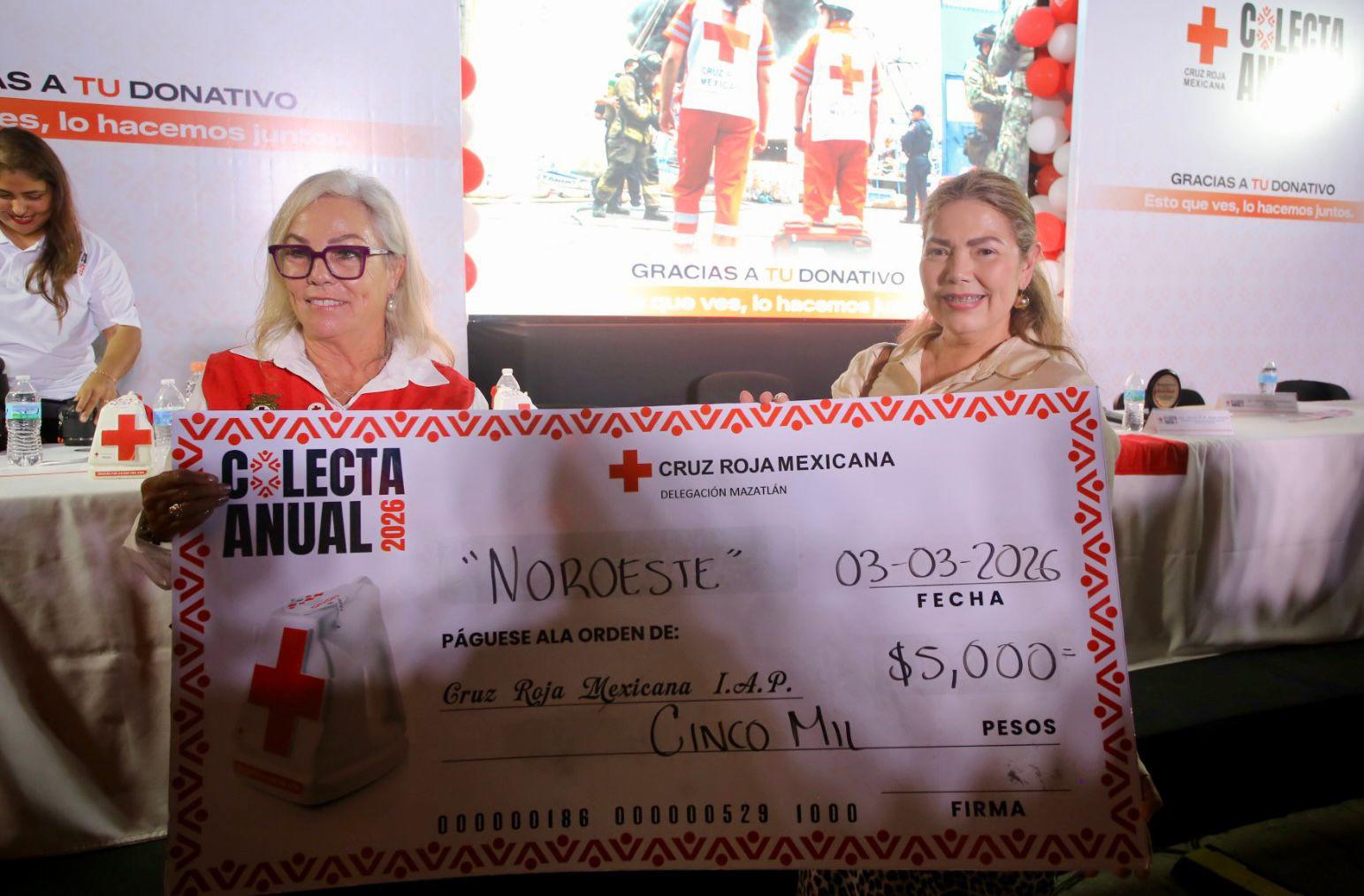 $!Arranca Colecta Anual de Cruz Roja en Mazatlán y recibe un millón 76 mil 500 pesos en donativos
