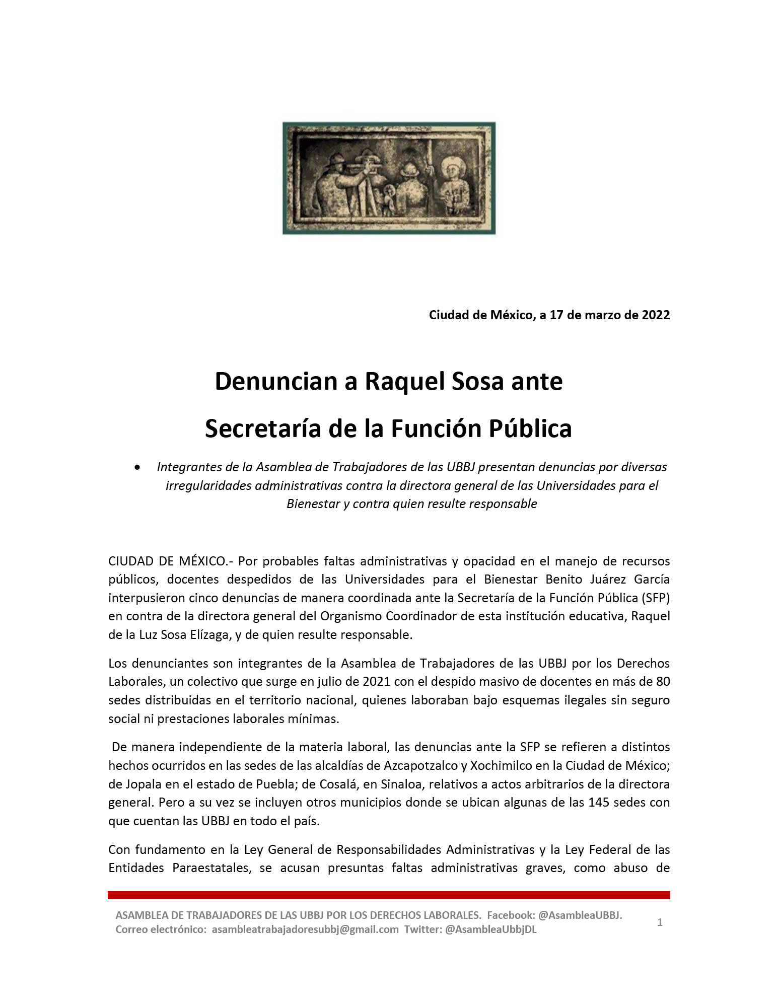 $!Convenios laborales ilegales y violatorios de la Ley Federal del Trabajo en las Universidades del Bienestar