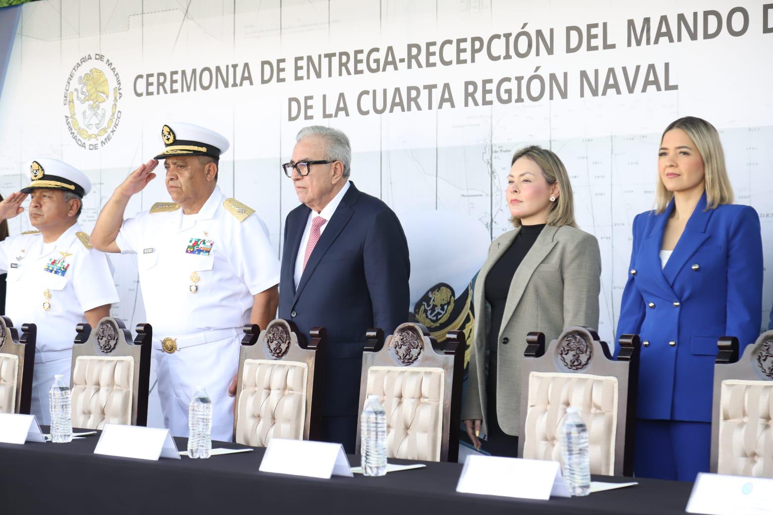 $!Asume Vicealmirante Meléndez Cedillo mando de la Cuarta Región Naval