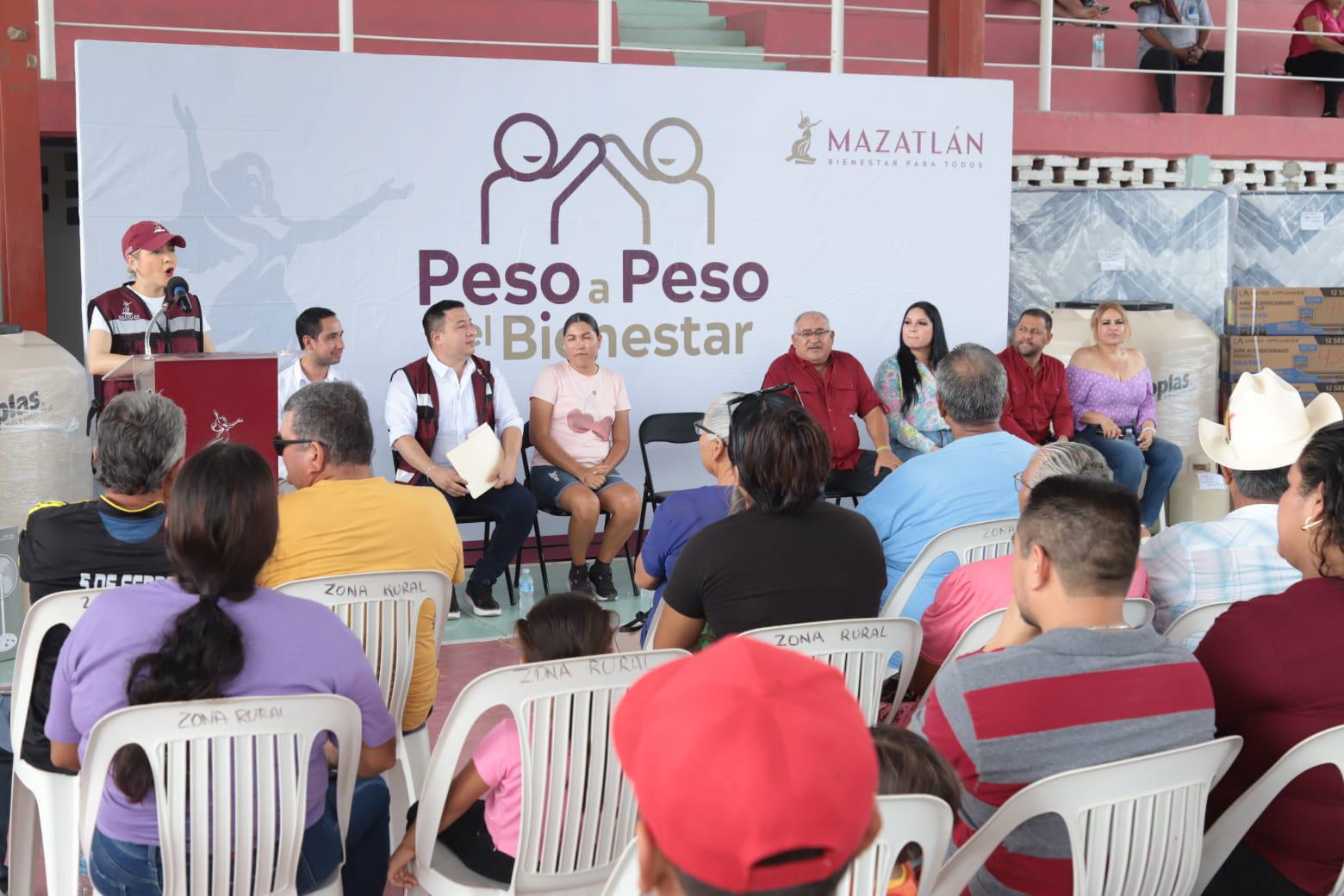 $!Entregan apoyos del programa ‘Peso a Peso del Bienestar’ en Villa Unión