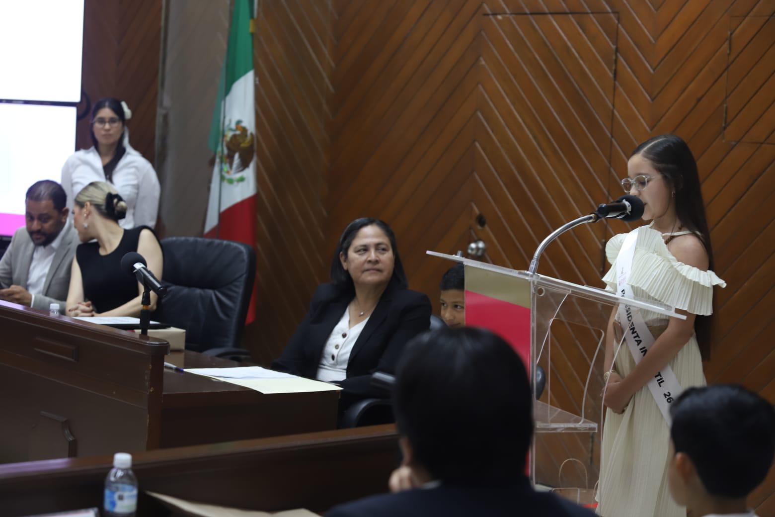 $!Divani y Dilan alzan la voz como Alcaldesa y Síndico infantil de Mazatlán para que niños y niñas vivan sin miedo