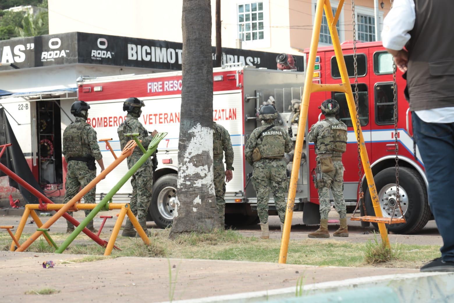 $!Explosión en taller de motos en Urías genera alarma y movilización de las autoridades
