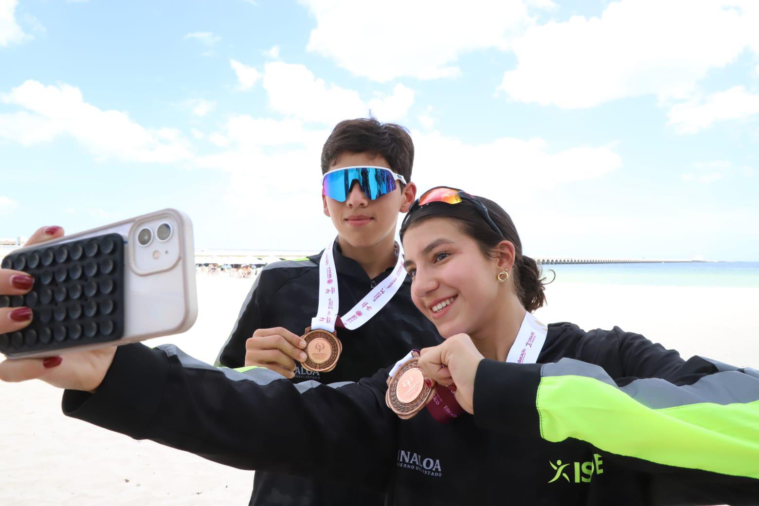 $!Sinaloa conquista doble bronce en Olimpiada Nacional de Duatlón