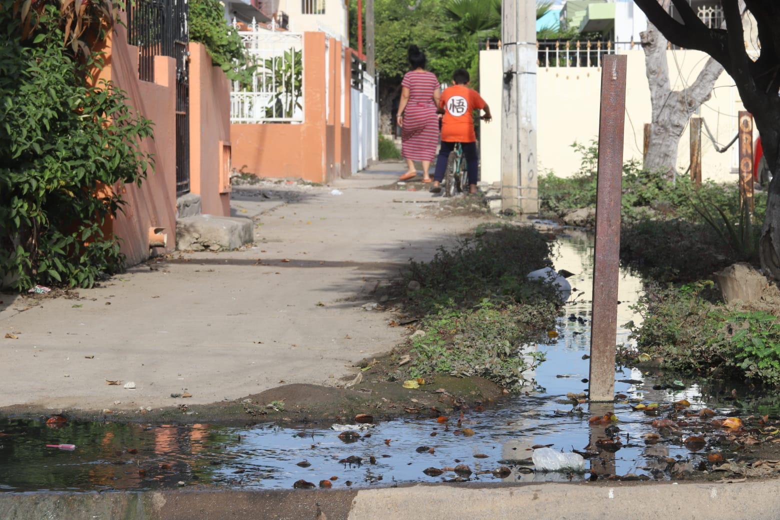 $!Pestilentes fugas ahogan a vecinos del Infonavit Jabalíes, en Mazatlán