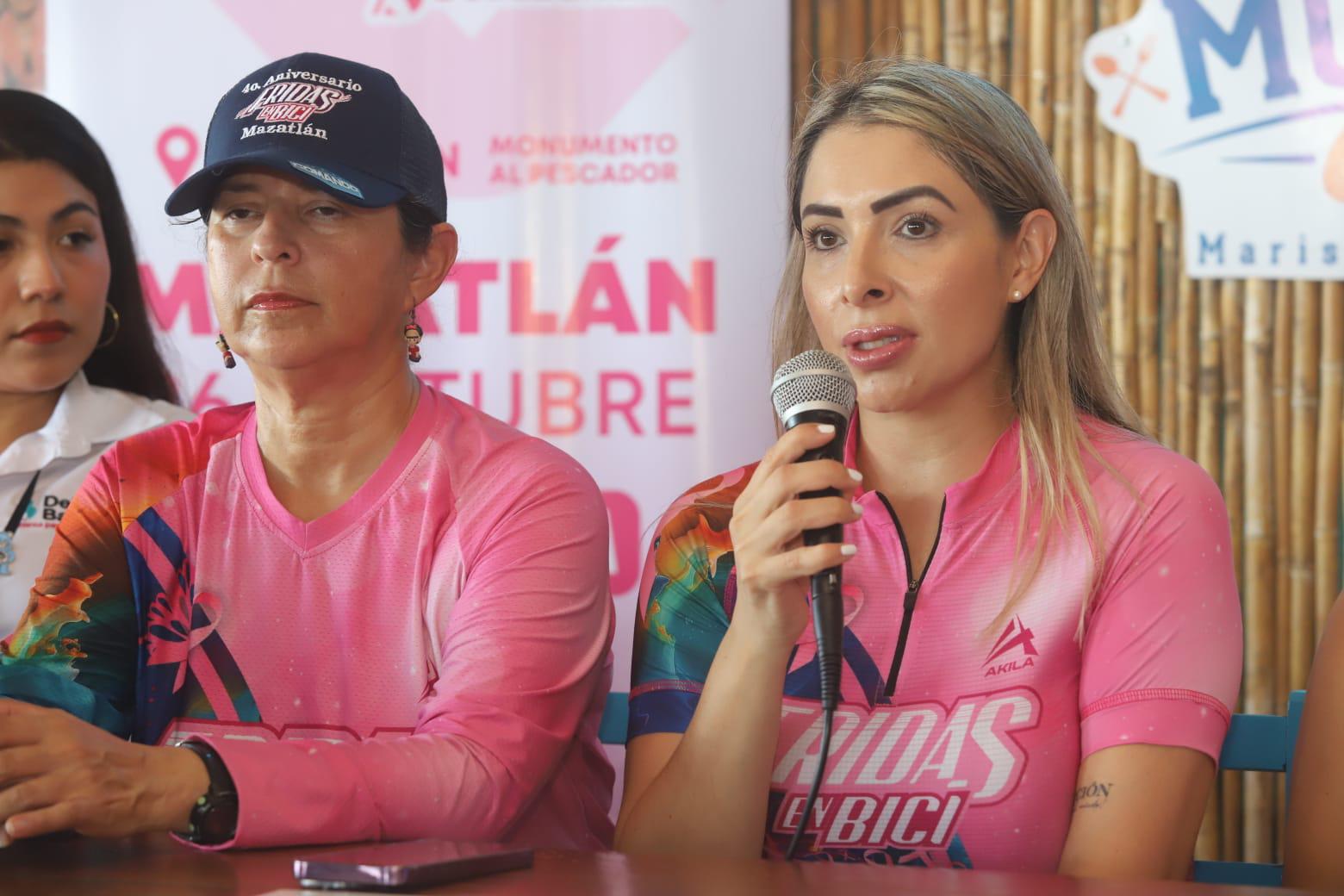 $!Rodada en Rosa: Mazatlán pedalea por la vida