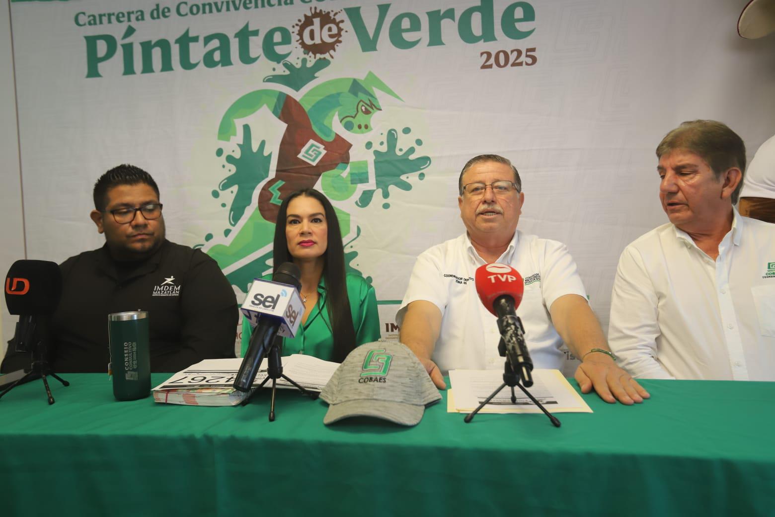 $!Cobaes celebra 10 años de la Carrera de Convivencia Píntate de Verde