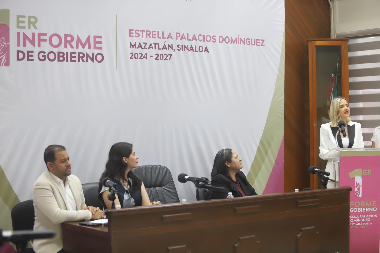$!Recalca Alcaldesa en su Primer Informe coordinación para construir un Mazatlán seguro y en transformación