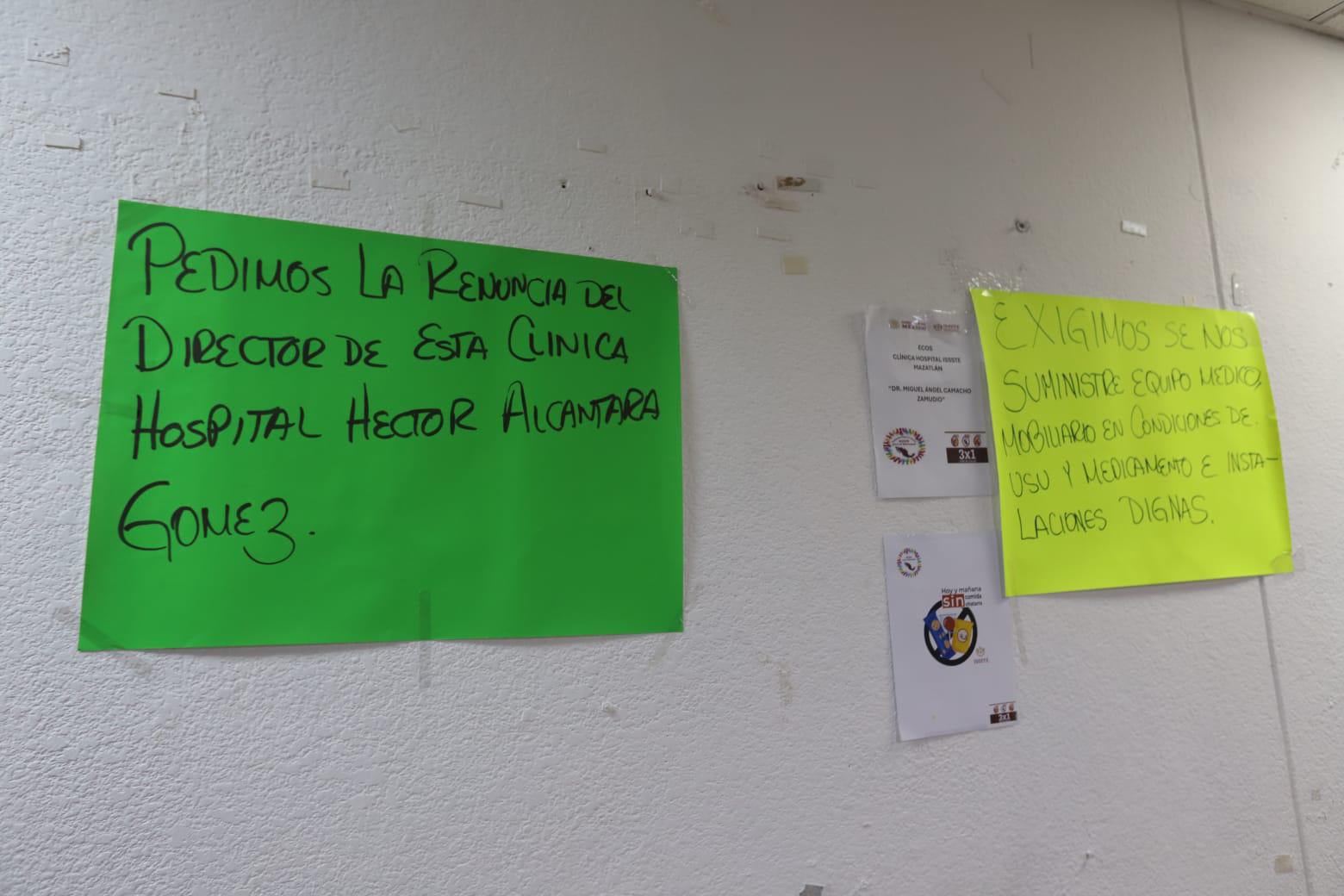 $!Exigen trabajadores y derechohabientes destitución de director de Hospital del Issste en Mazatlán