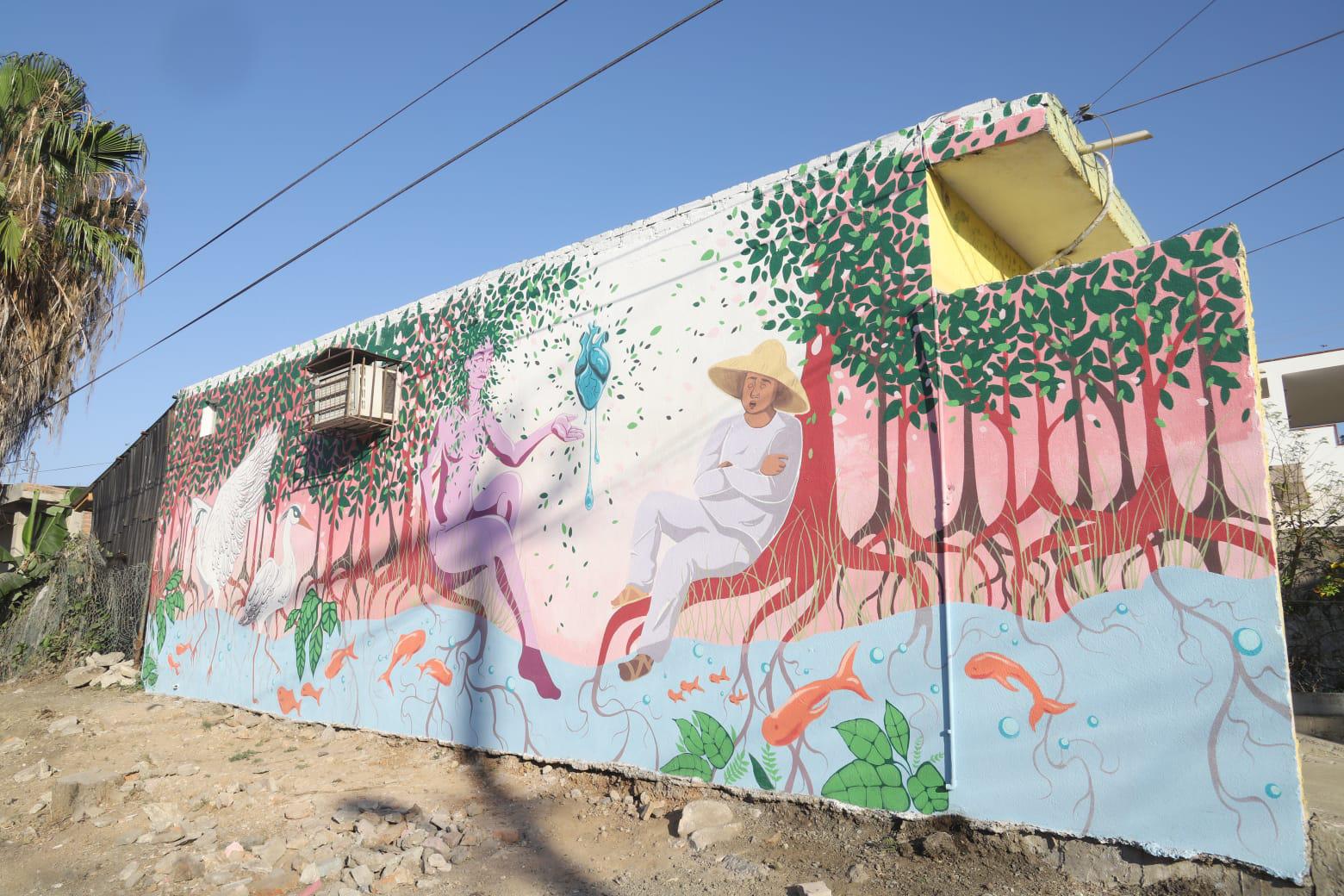 $!En la Colonia Insurgentes se inauguró el mural Manglares, el primero de cinco que se tienen previsto.