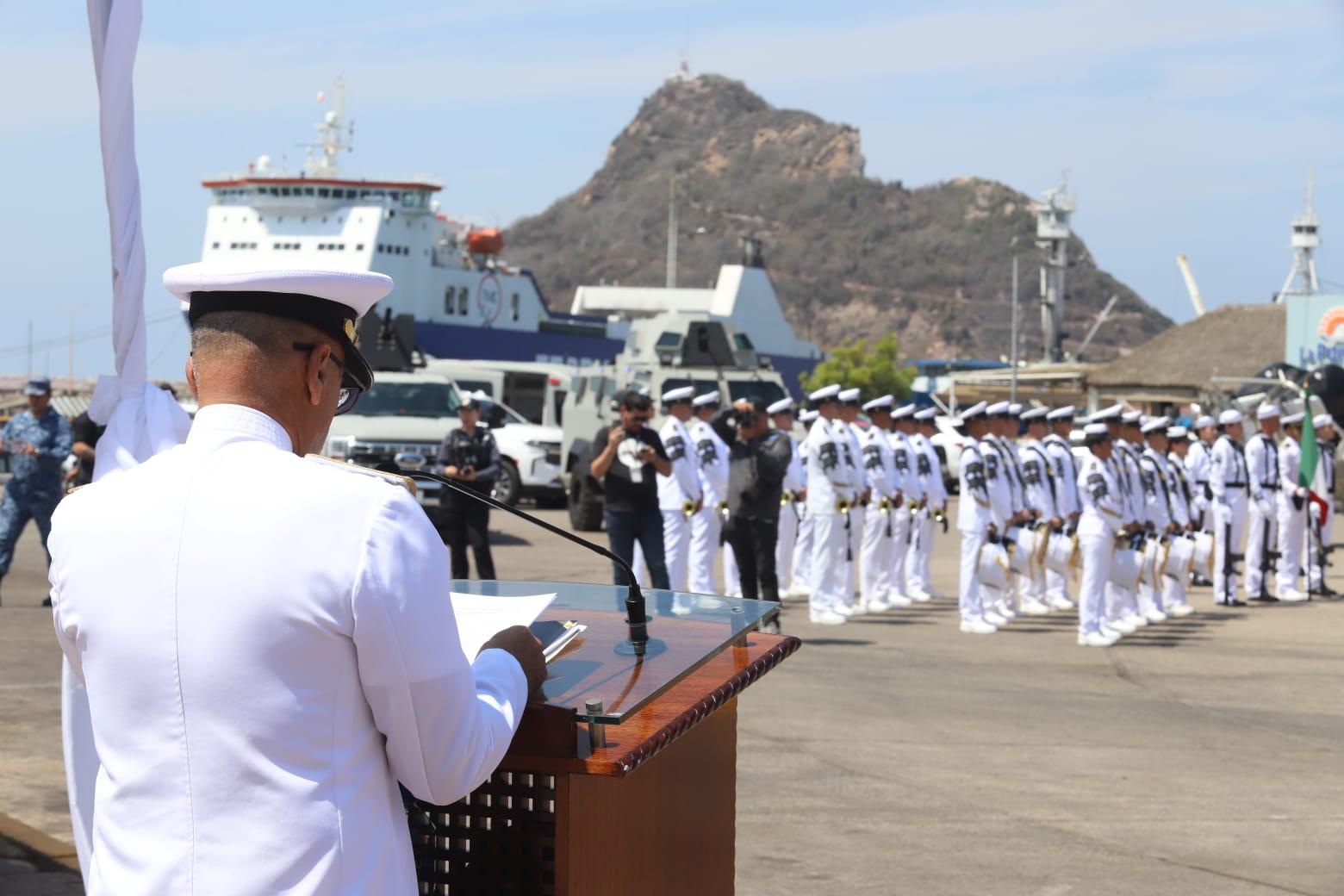$!Conmemoran en Mazatlán el 112 aniversario de la Gesta Heroica del Puerto de Veracruz