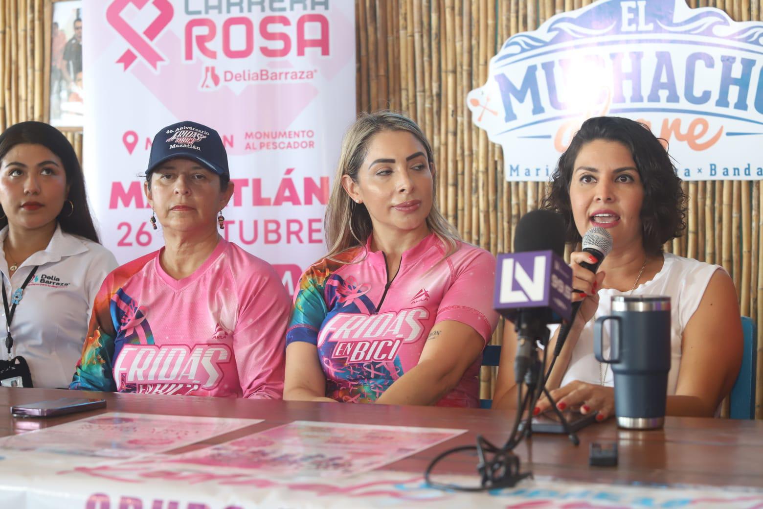 $!Rodada en Rosa: Mazatlán pedalea por la vida