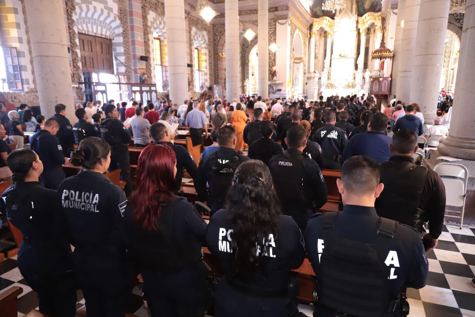 $!Celebran misa de acción de gracias por el Día del Policía en Mazatlán