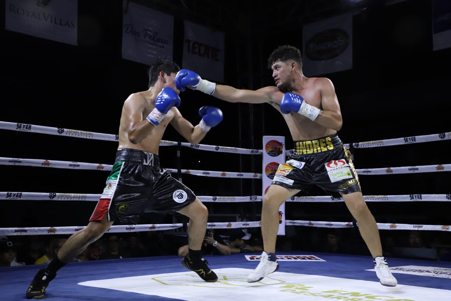 $!‘Veneno’ Aréchiga impone su sello en velada boxística Furia en el Ring