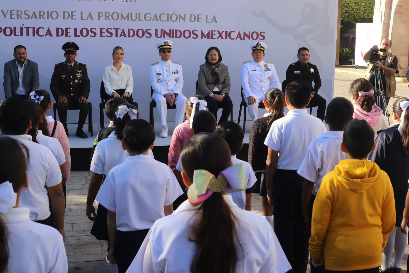 $!Conmemoran en Mazatlán el 108 aniversario de la Constitución de 1917