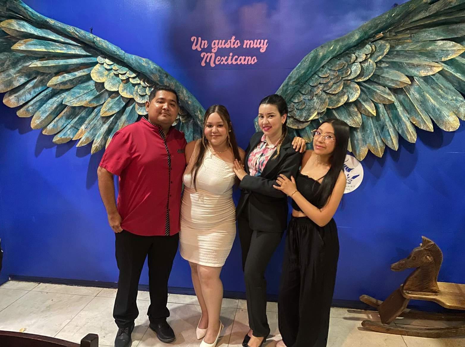 $!Alexis García, Amayrani Nevárez, Carmen Nevárez Páez y Ximena Estrada Nevárez.