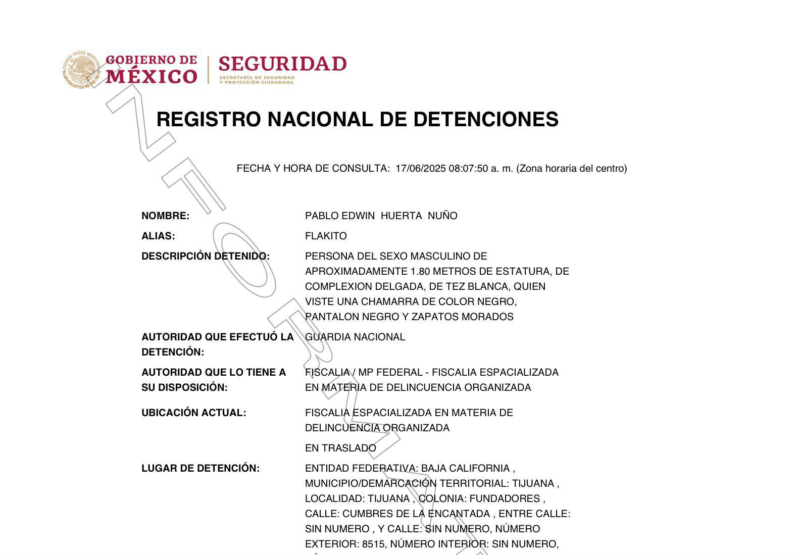 $!Cae en Tijuana “El Flaquito”, presunto líder del Cártel Arellano Félix
