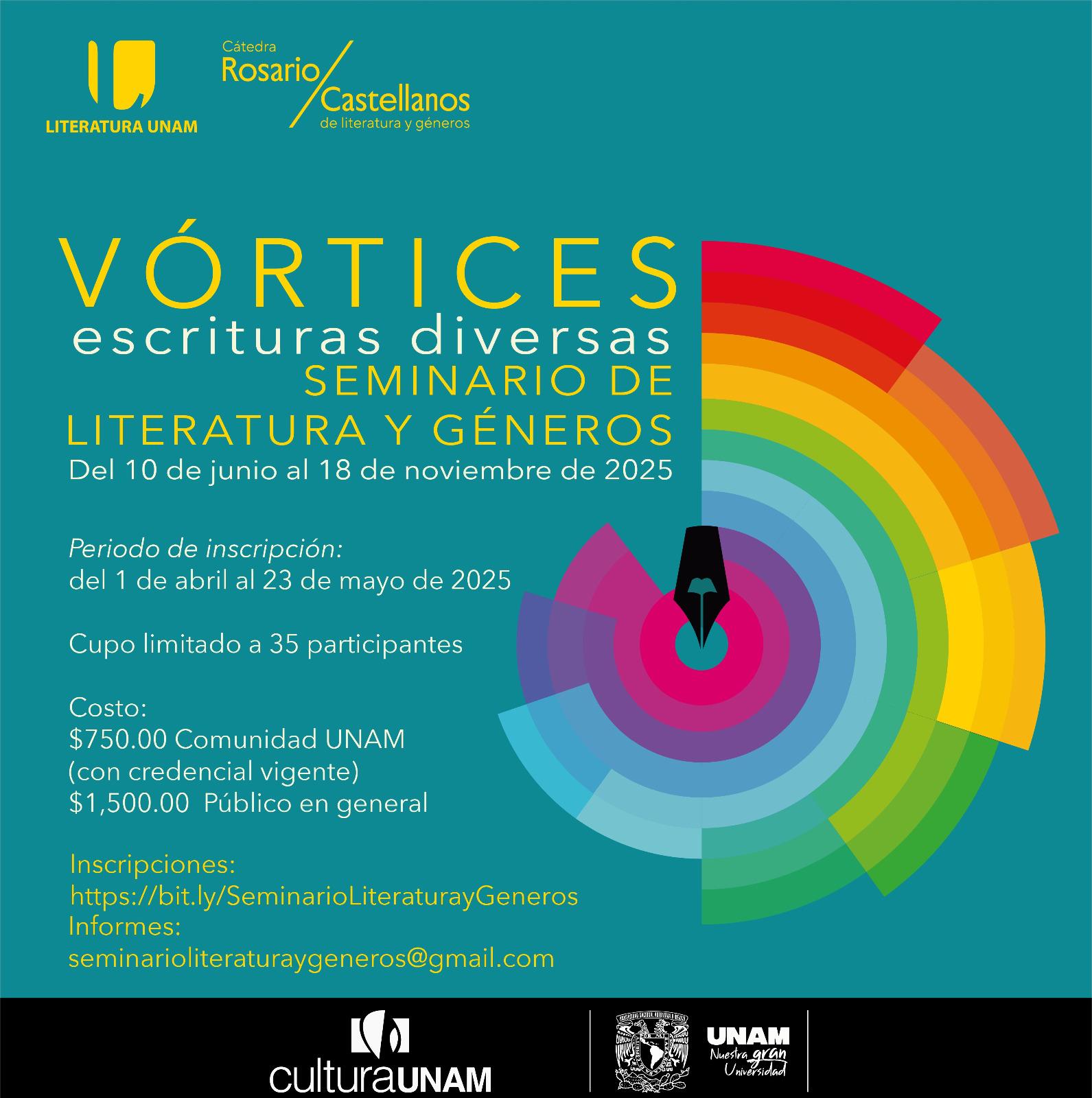 $!El semanario tiene un costo de 750 pesos a la comunidad UNAM con credencial vigente, y de mil 500 pesos al público en general.