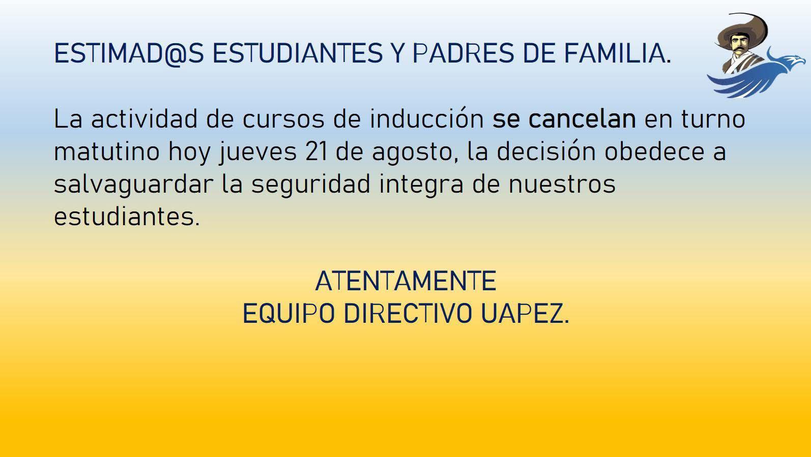 $!Prepa Zapata cancela curso de inducción tras asesinato a balazos de un policía frente a instalaciones