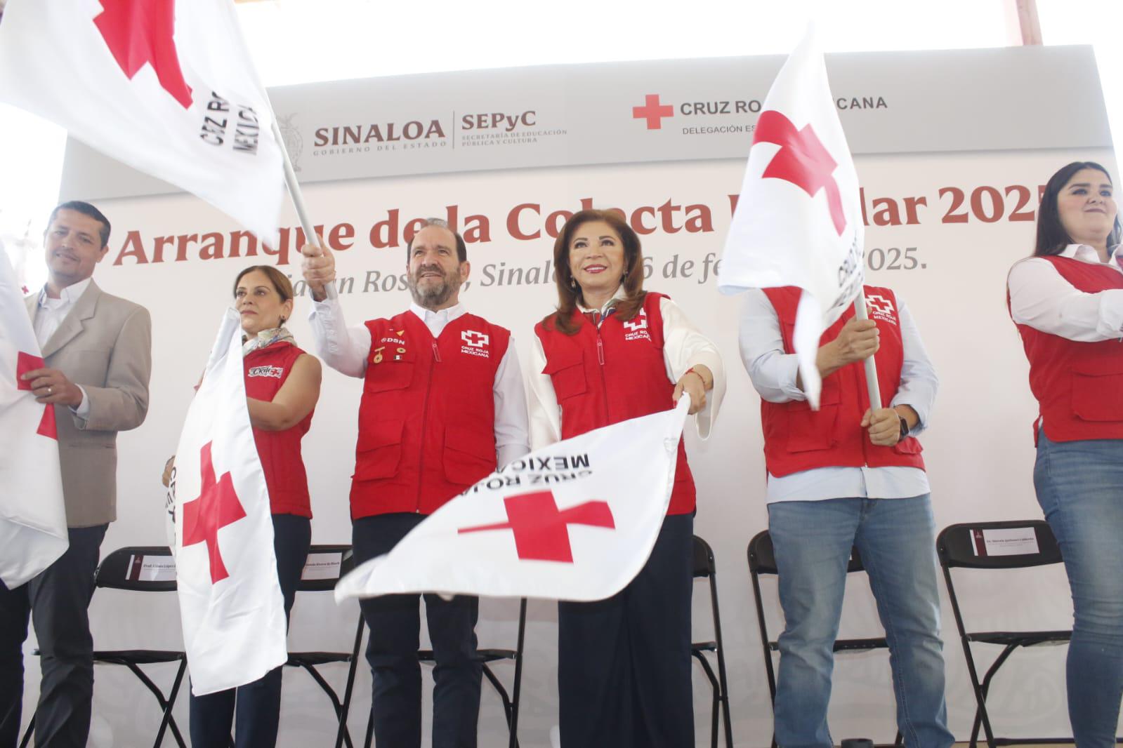 $!Inicia colecta de Cruz Roja en escuelas de Sinaloa; Secretaria de Educación es la primera en dar donativo