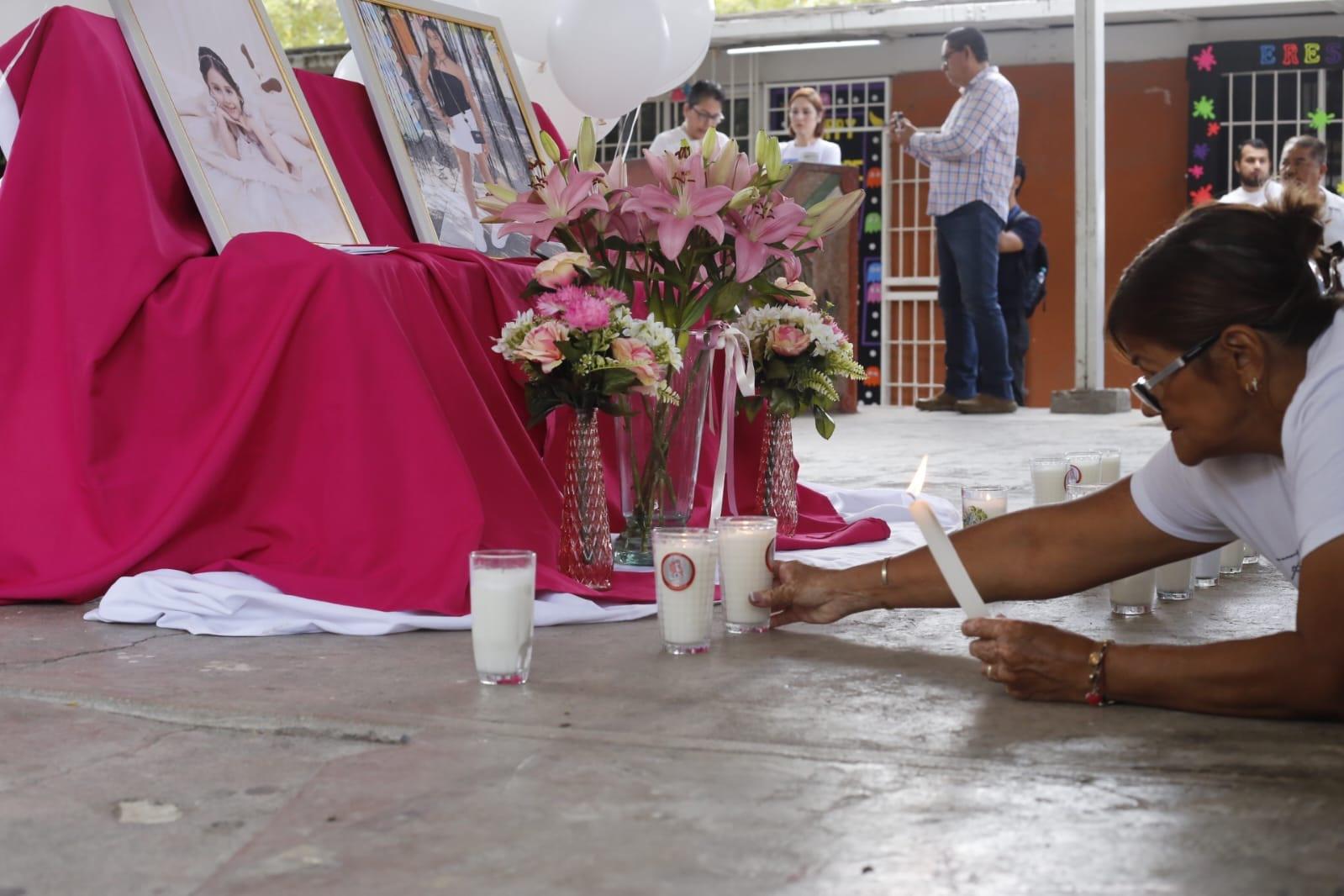 $!‘Yo no tendría que pedir justicia por una compañera’; en Culiacán, niños y niñas se manifiestan por el asesinato de Alexa y Leidy