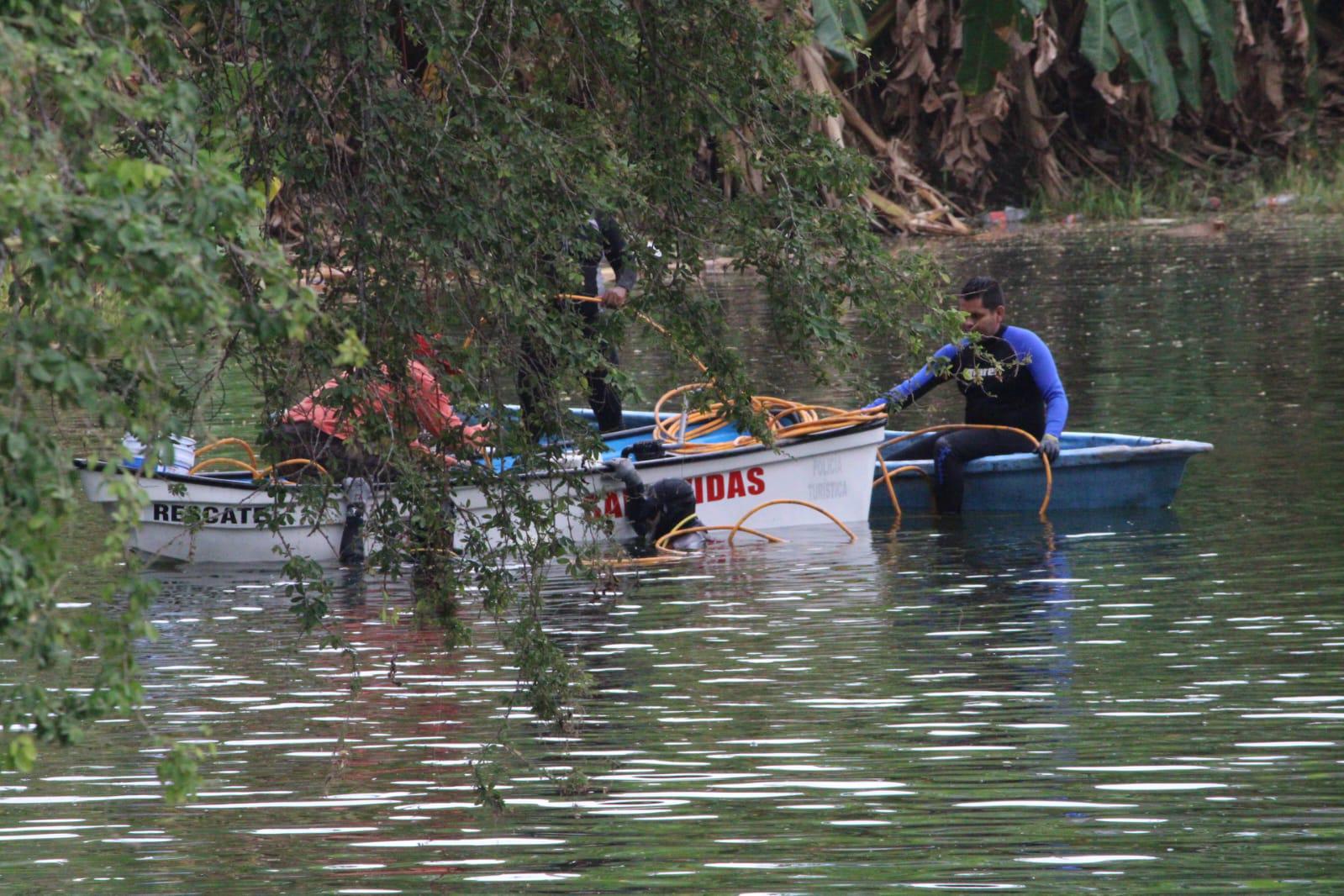 $!Buzos de la Marina y Policía Acuática reactivan búsqueda de Rodrigo en la Laguna del Iguanero