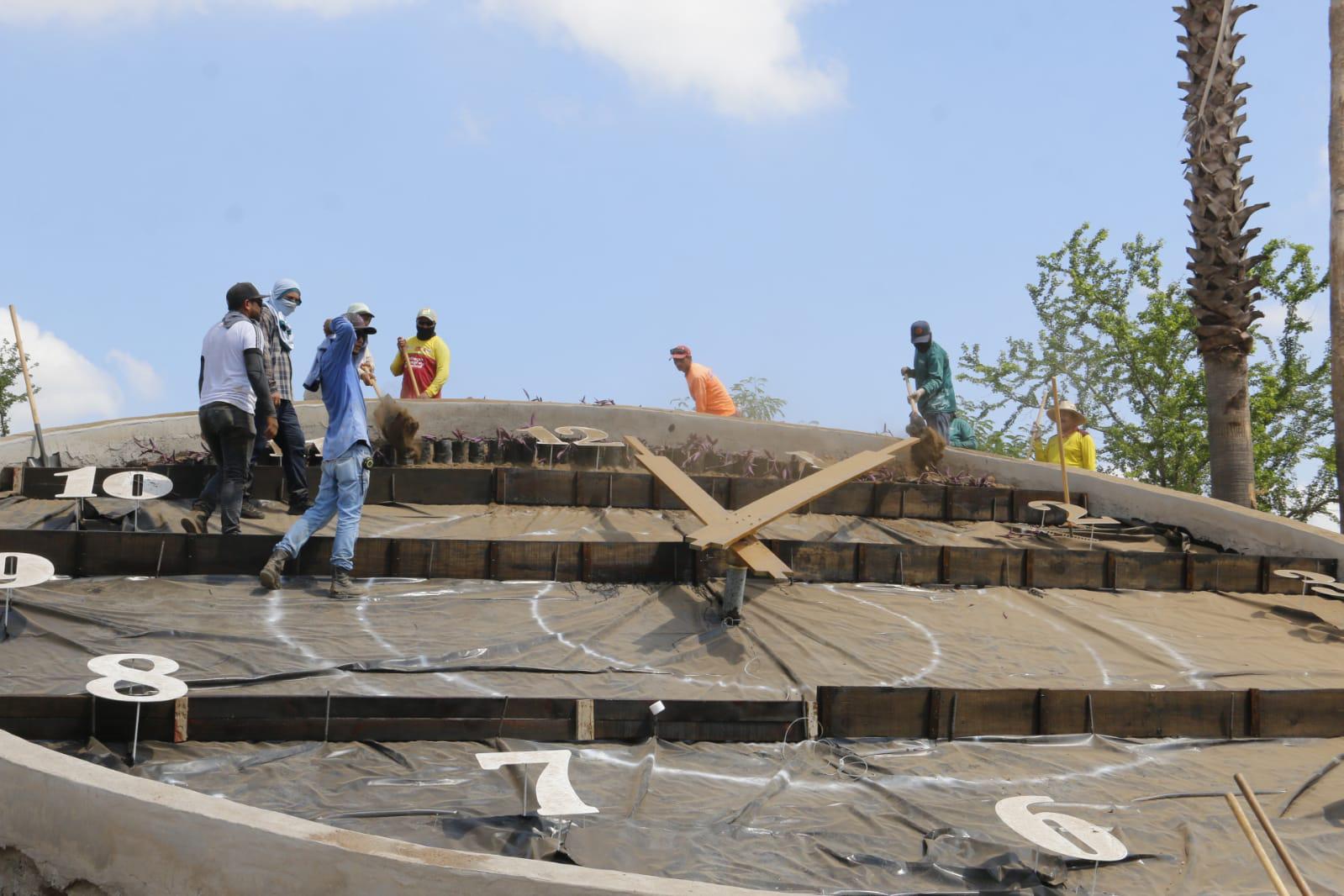 $!Tendrá Culiacán un reloj floral de 10.4 metros de diámetro; ya se pueden ver los avances