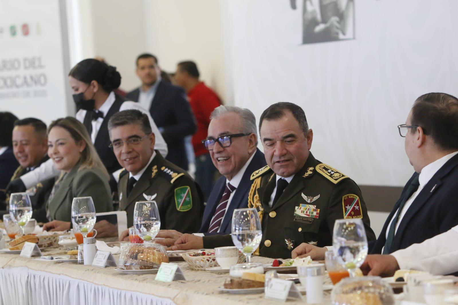 $!‘Ninguna fuerza puede transgredir el orden y quedar impune’, declara Rocha Moya en aniversario del Ejército