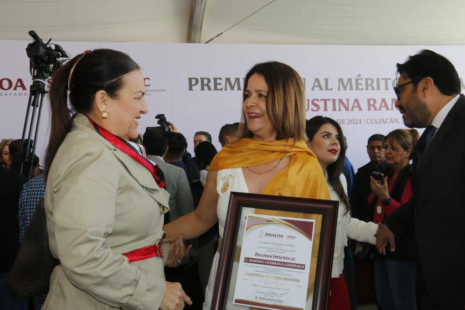 $!Reconocen a la mazatleca Marisol Lizárraga con Premio Agustina Ramírez 2024