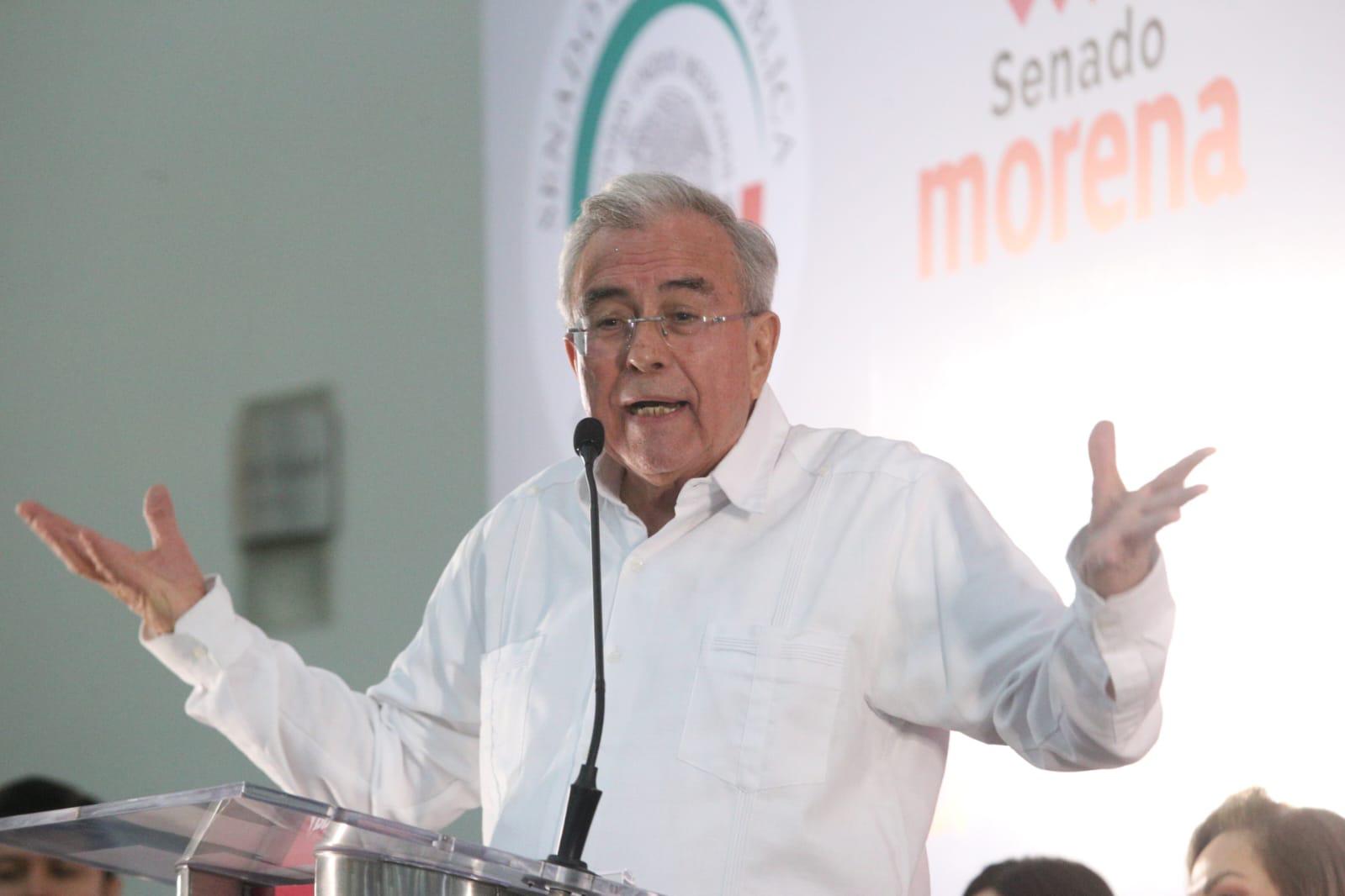 $!En Sinaloa habrá piso parejo para aspirantes presidenciales de Morena: Rocha Moya