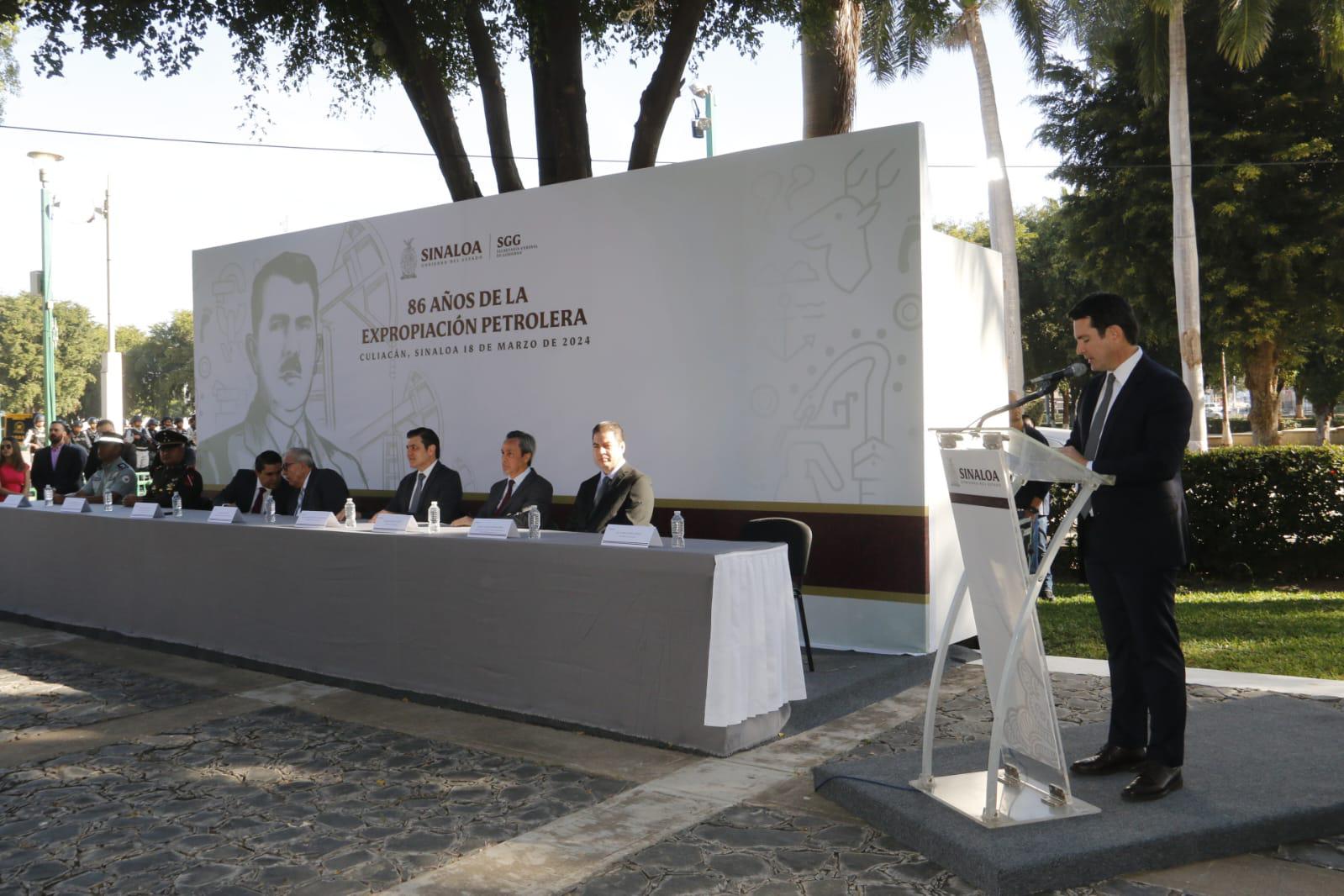 $!Gobierno de Sinaloa conmemora 86 aniversario de la Expropiación Petrolera