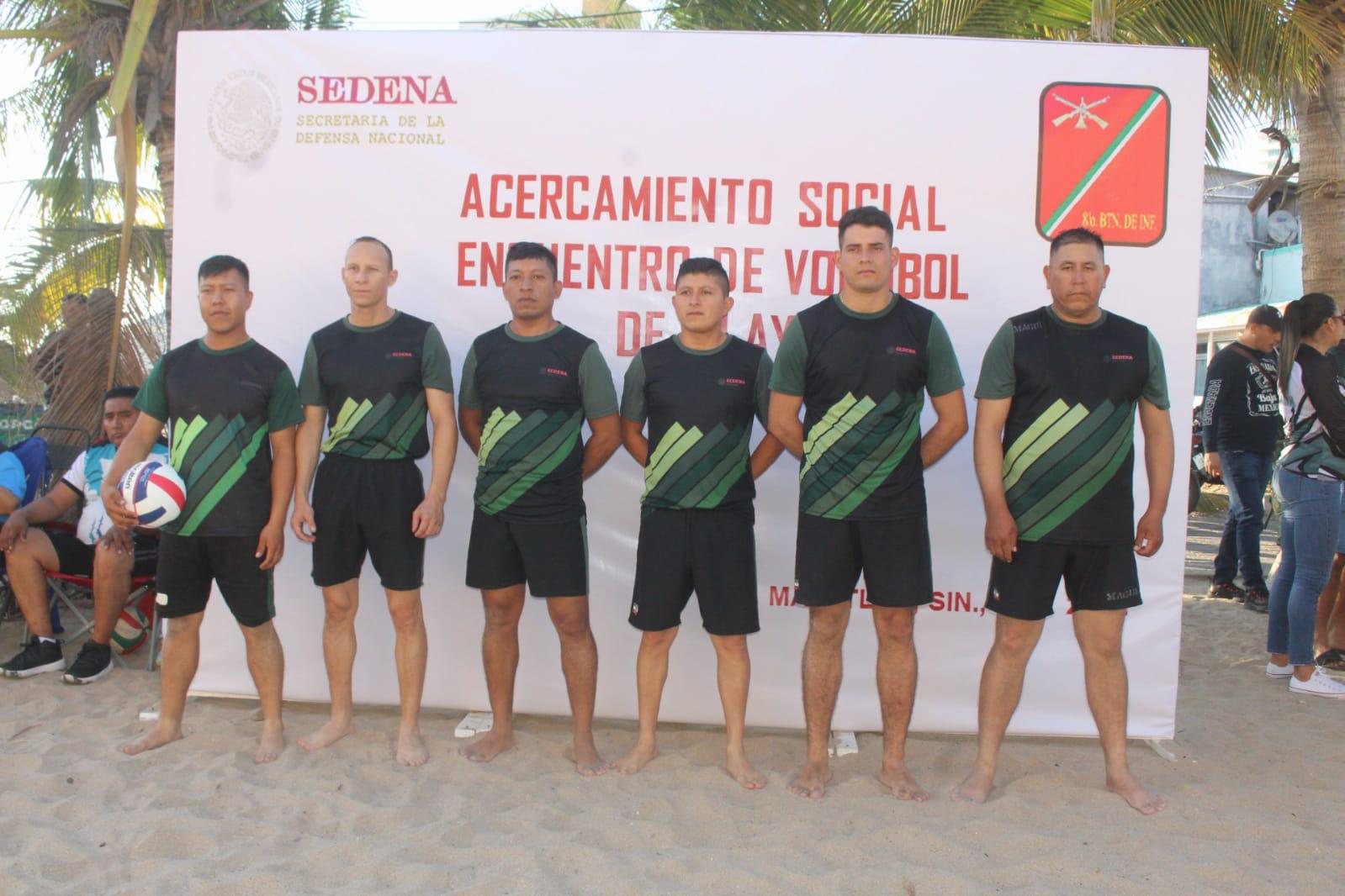 $!Promueve Sedena acercamiento social con la población civil con Encuentro de Voleibol de Playa