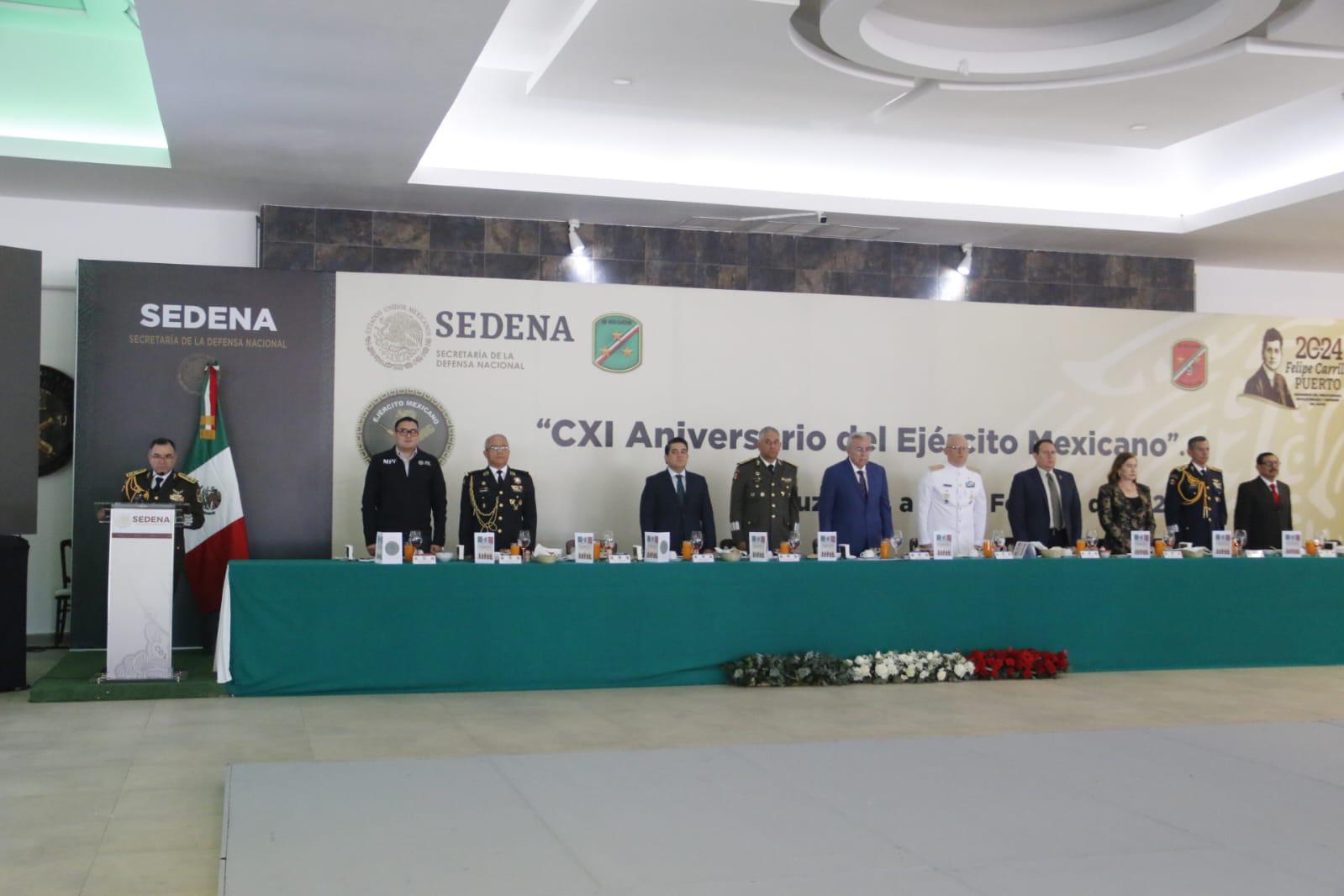 $!Gobernador y autoridades militares celebran en Sinaloa Día del Ejército