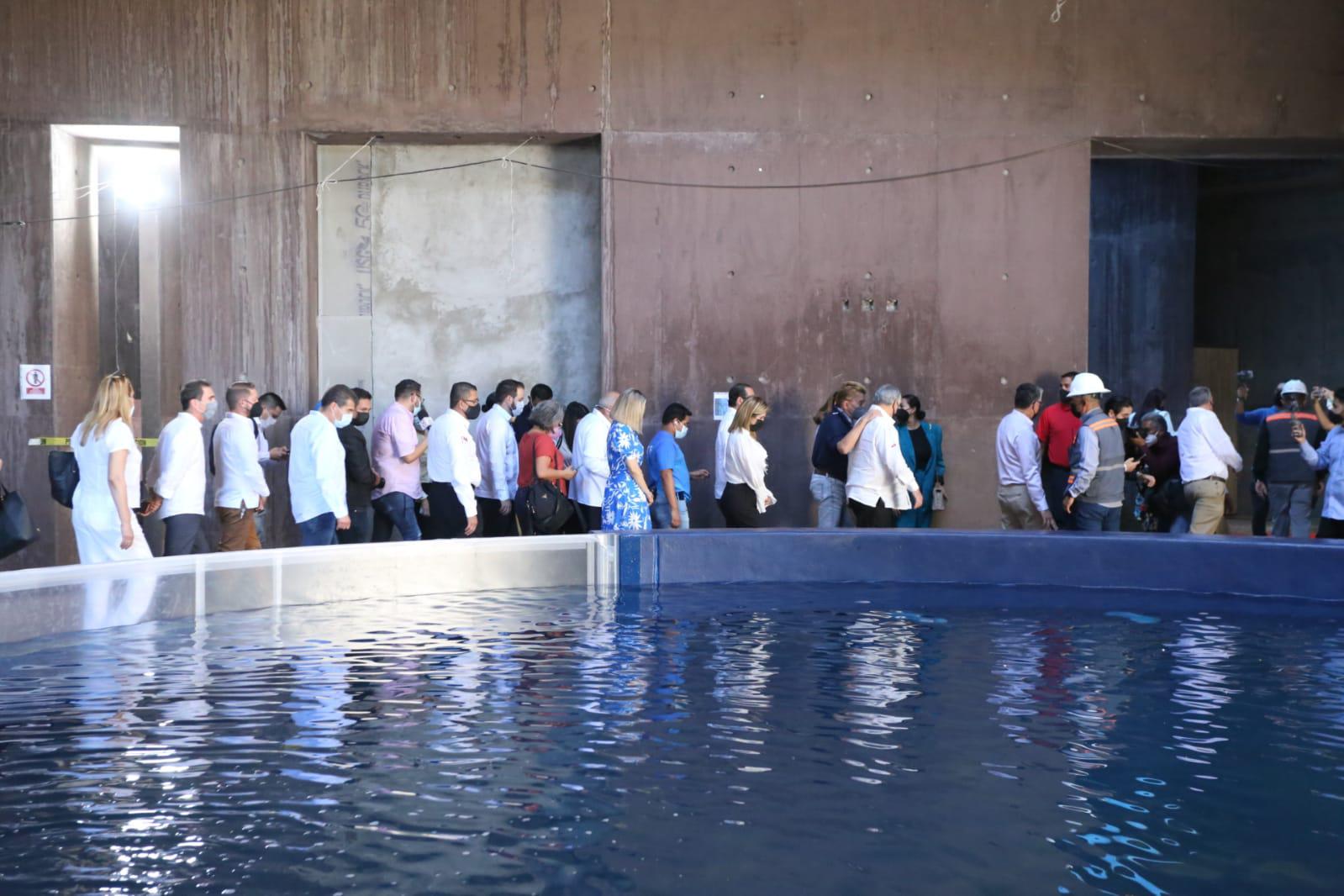 $!Recorre Secretario de Turismo federal nuevo Acuario de Mazatlán, que será ancla del desarrollo regional