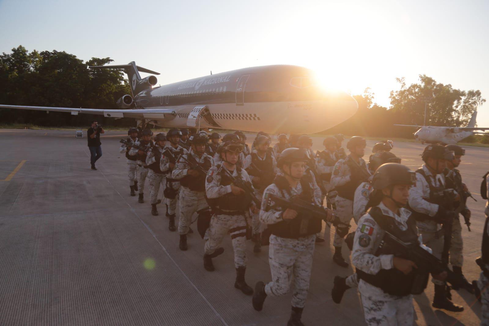 Llegan a Sinaloa elementos de la Guardia Nacional para reforzar seguridad