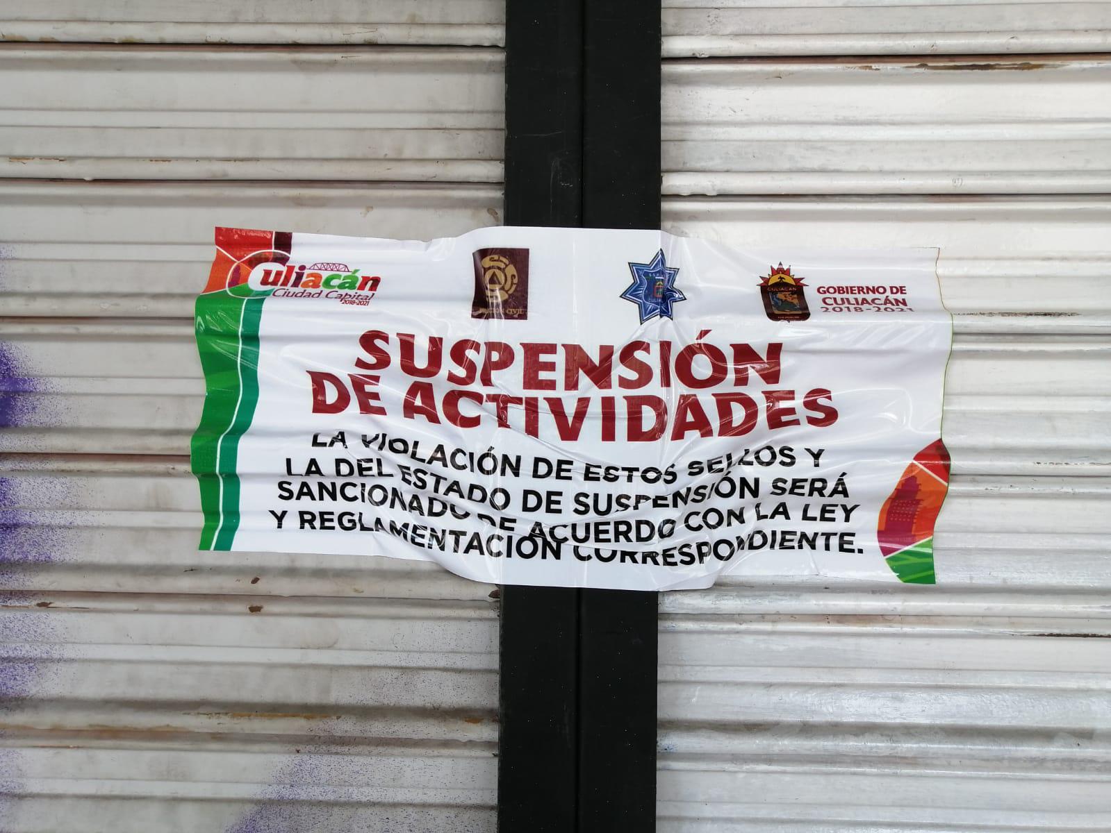 $!Suspenden tienda de telas en el Centro de Culiacán