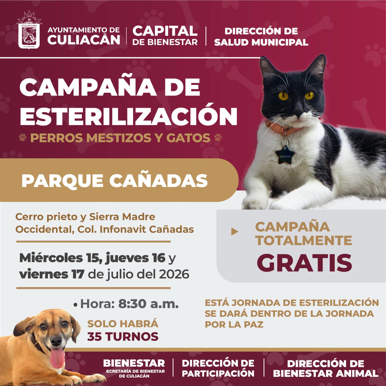 $!Invitan a jornada de esterilización gratuita de mascotas en Infonavit Cañadas, en Culiacán