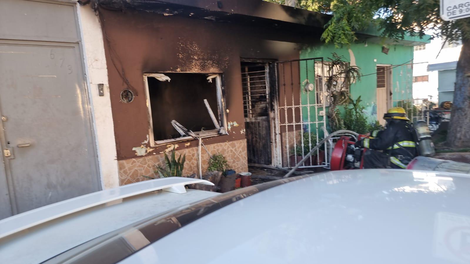 $!Se incendia vivienda en colonia de Culiacán