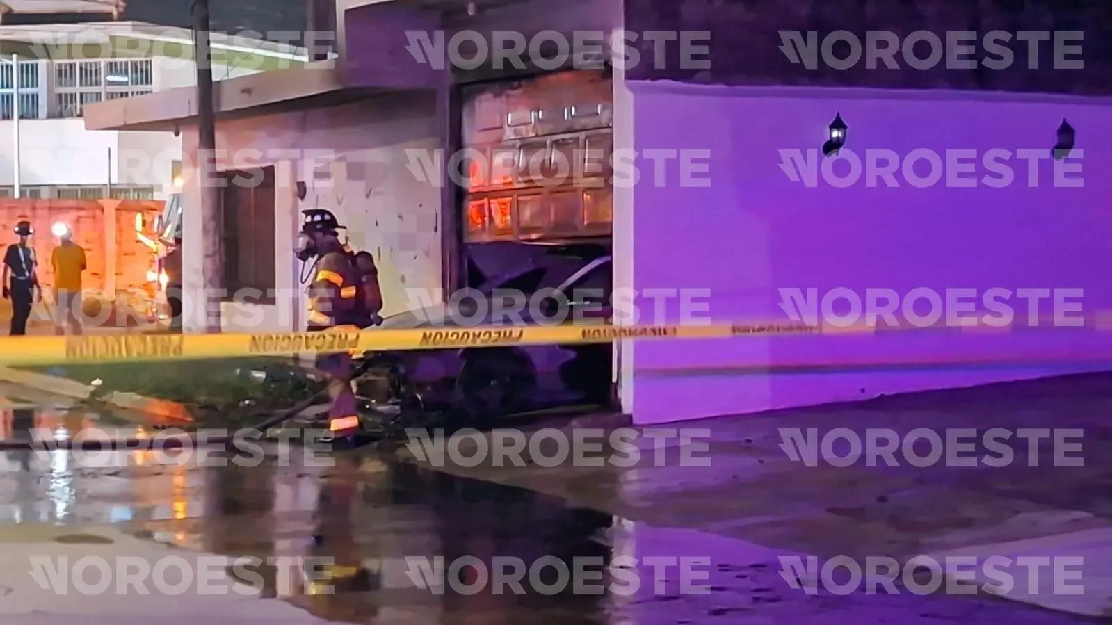 $!Armados derriban portón, estallan artefacto explosivo y vandalizan vivienda en la Francisco Villa, en Mazatlán