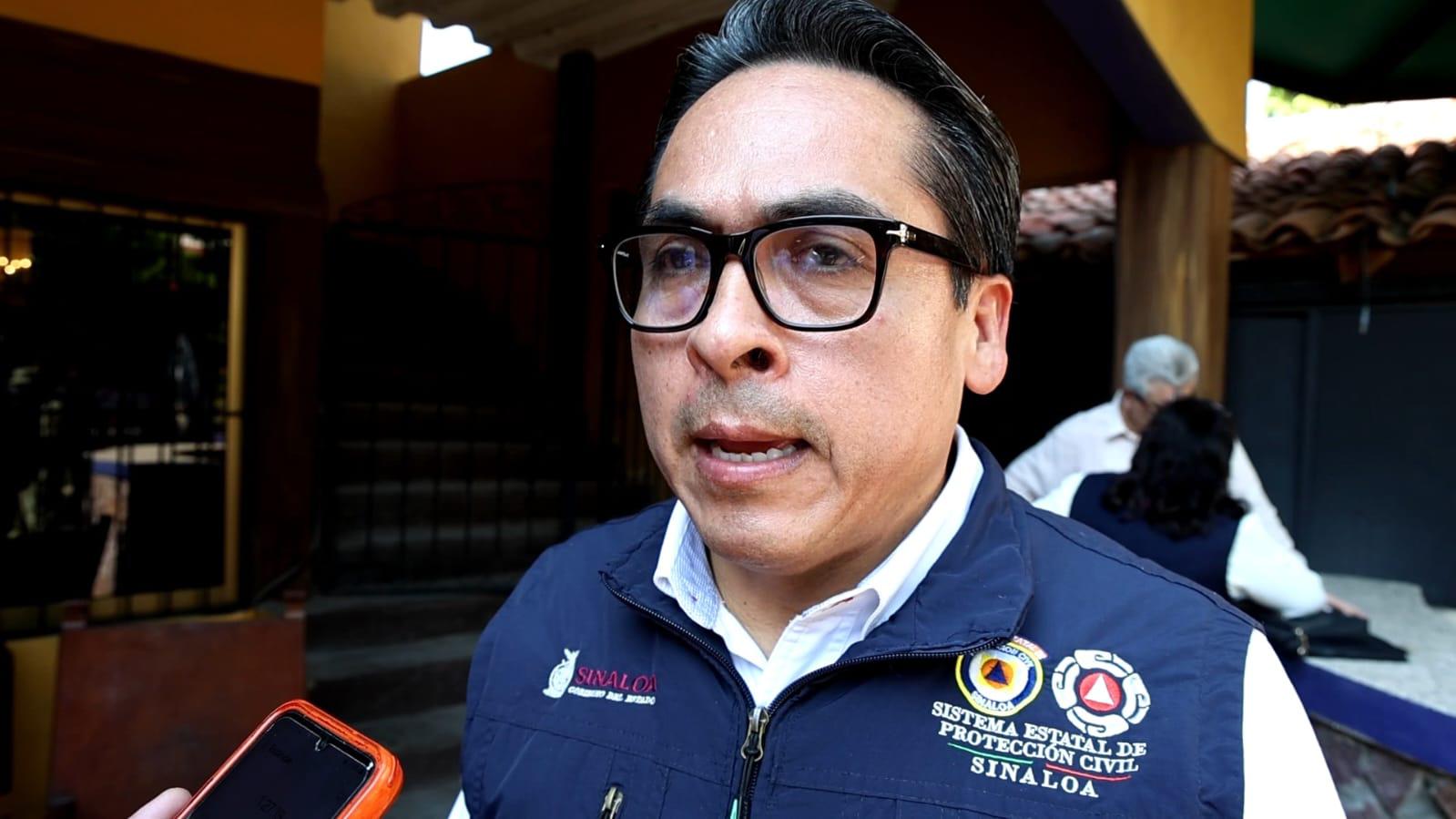 $!Aurelio Roy Navarrete, director del Instituto Estatal de Protección Civil, informó sobre la vigilancia de los fenómenos meteorológicos.