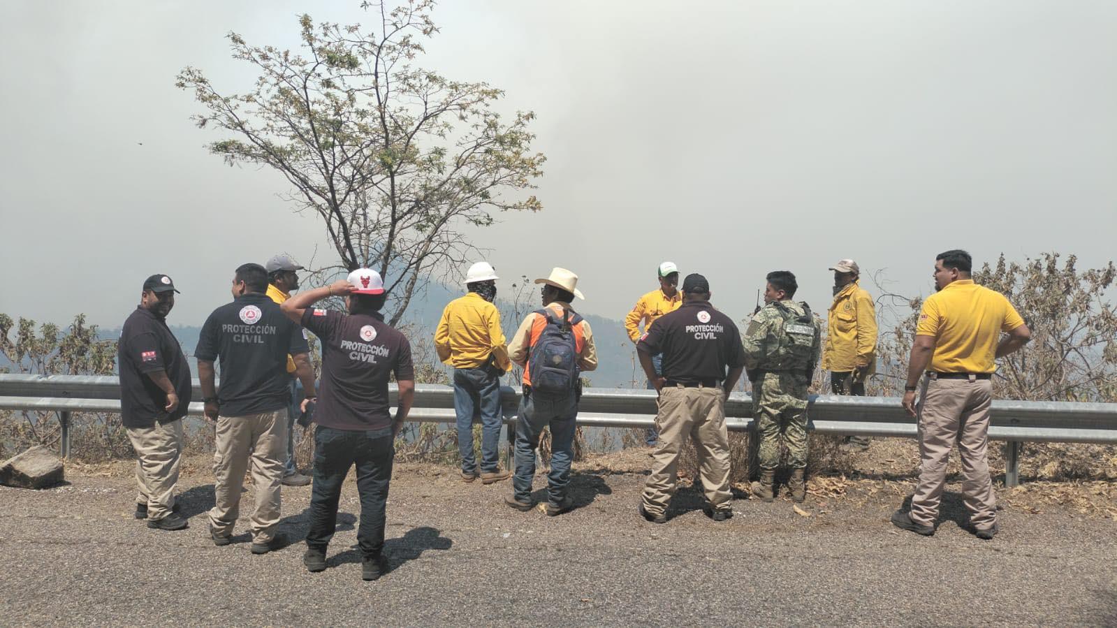 $!Combaten incendio forestal en la sierra de Concordia tras llamado ciudadano