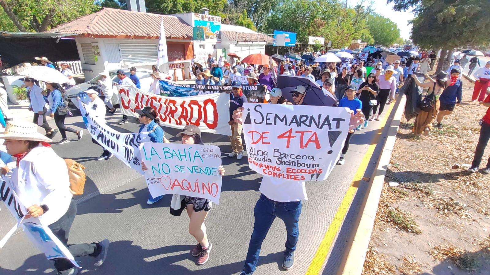 $!Los Mochis se manifiesta y dice ‘¡Aquí No!’ a la planta de amoniaco en Ohuira