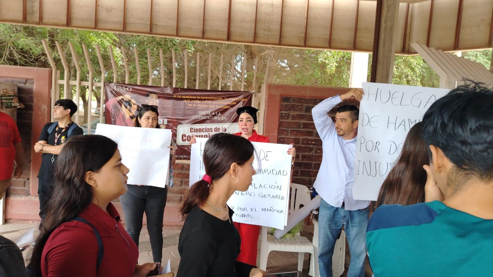 $!Trabajador de la UAdeO en Guasave inicia huelga de hambre por presunto despido injustificado