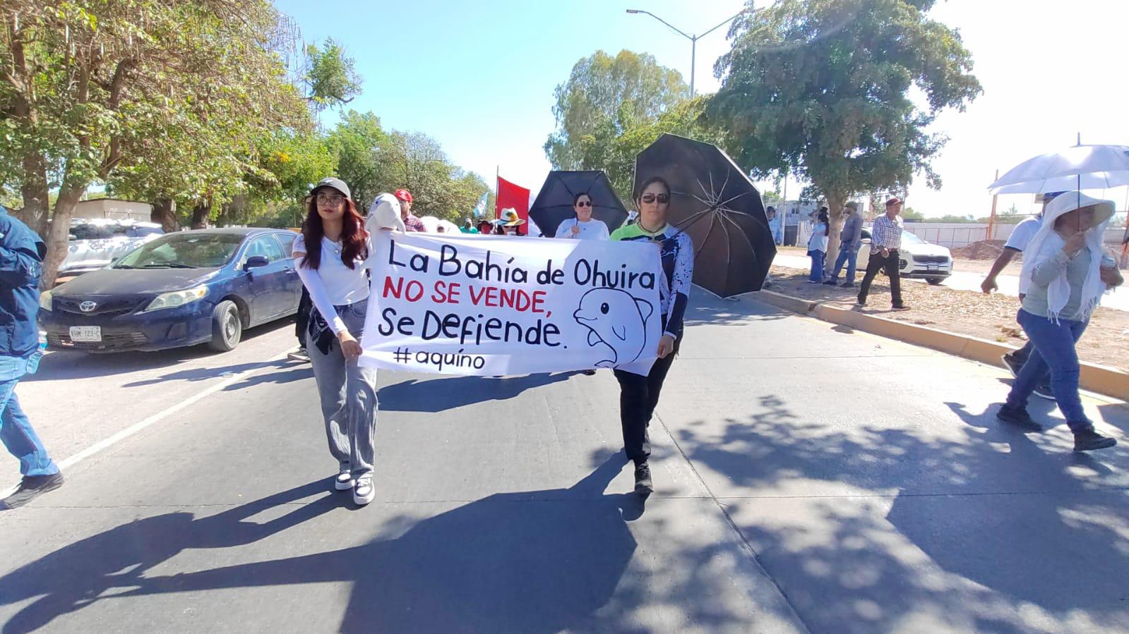 $!Los Mochis se manifiesta y dice ‘¡Aquí No!’ a la planta de amoniaco en Ohuira