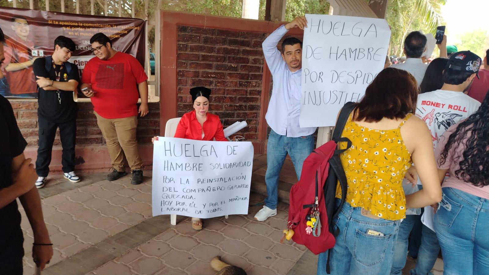 $!Trabajador de la UAdeO en Guasave inicia huelga de hambre por presunto despido injustificado