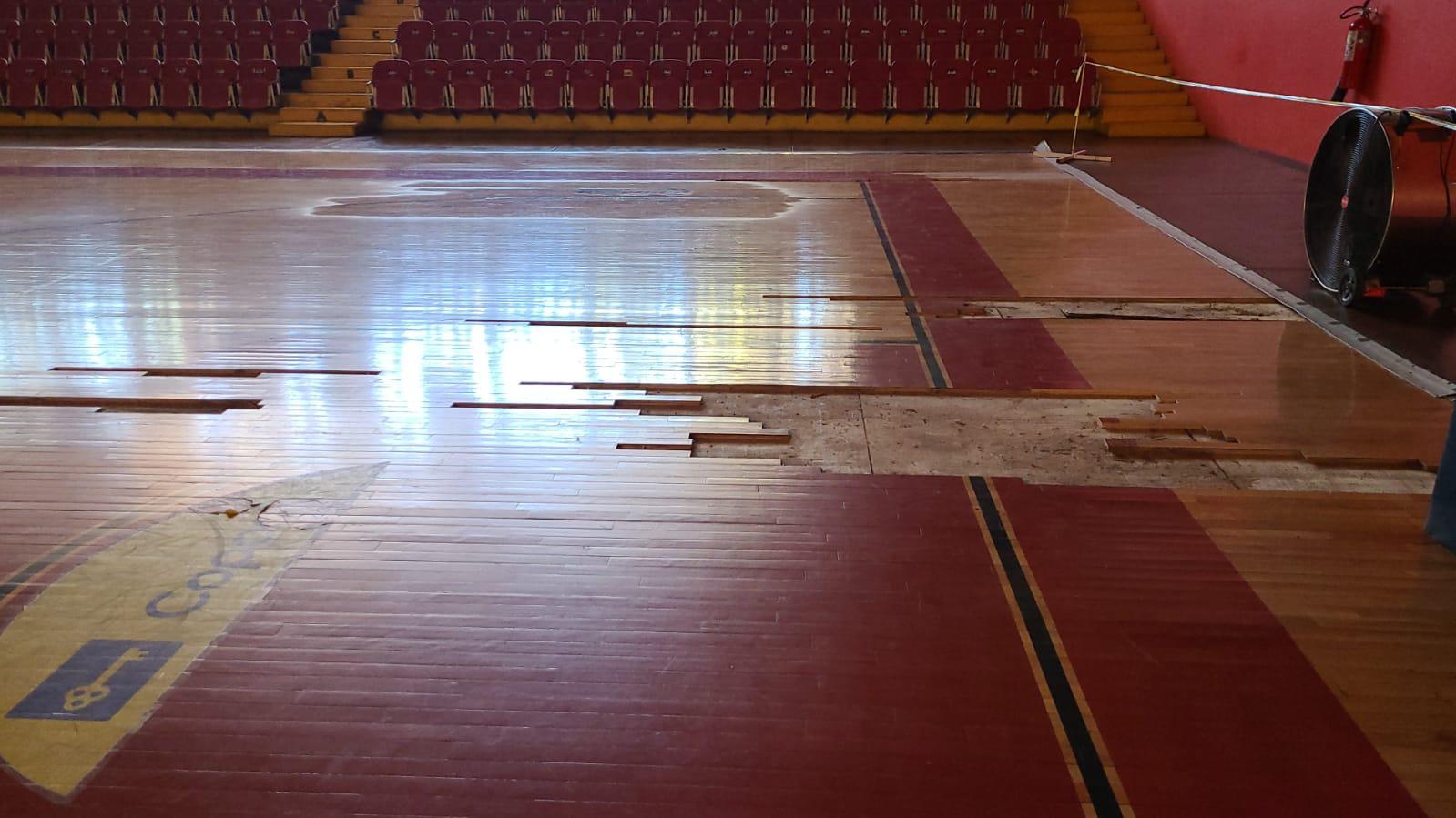 $!El Polideportivo Juan S. Millán es remodelado de cara a la campaña del Cibacopa