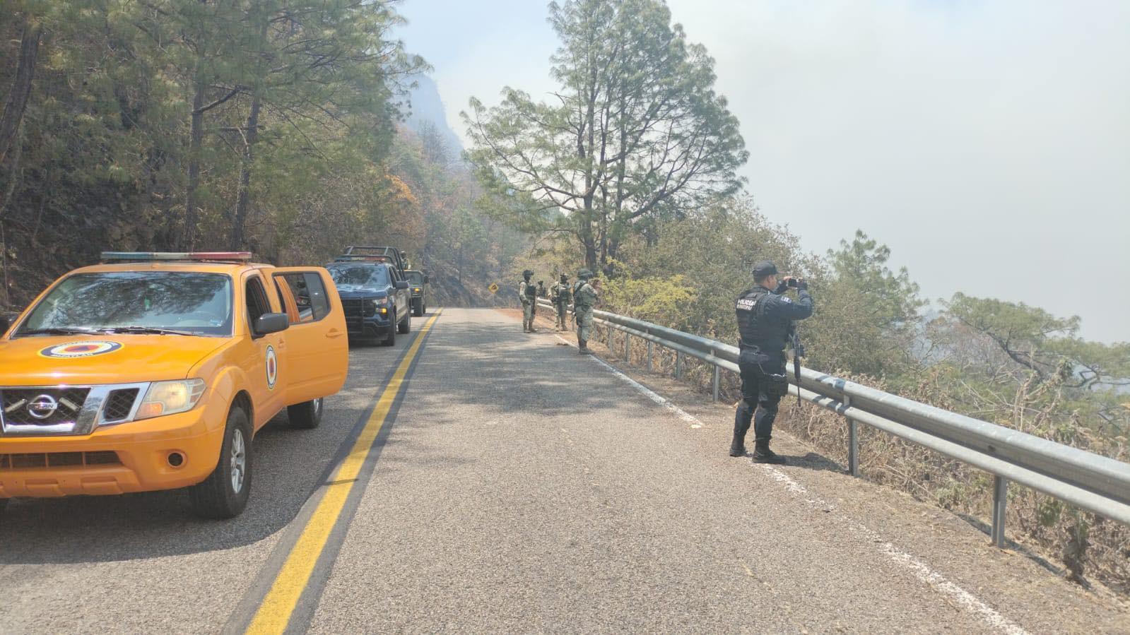 $!Combaten incendio forestal en la sierra de Concordia tras llamado ciudadano