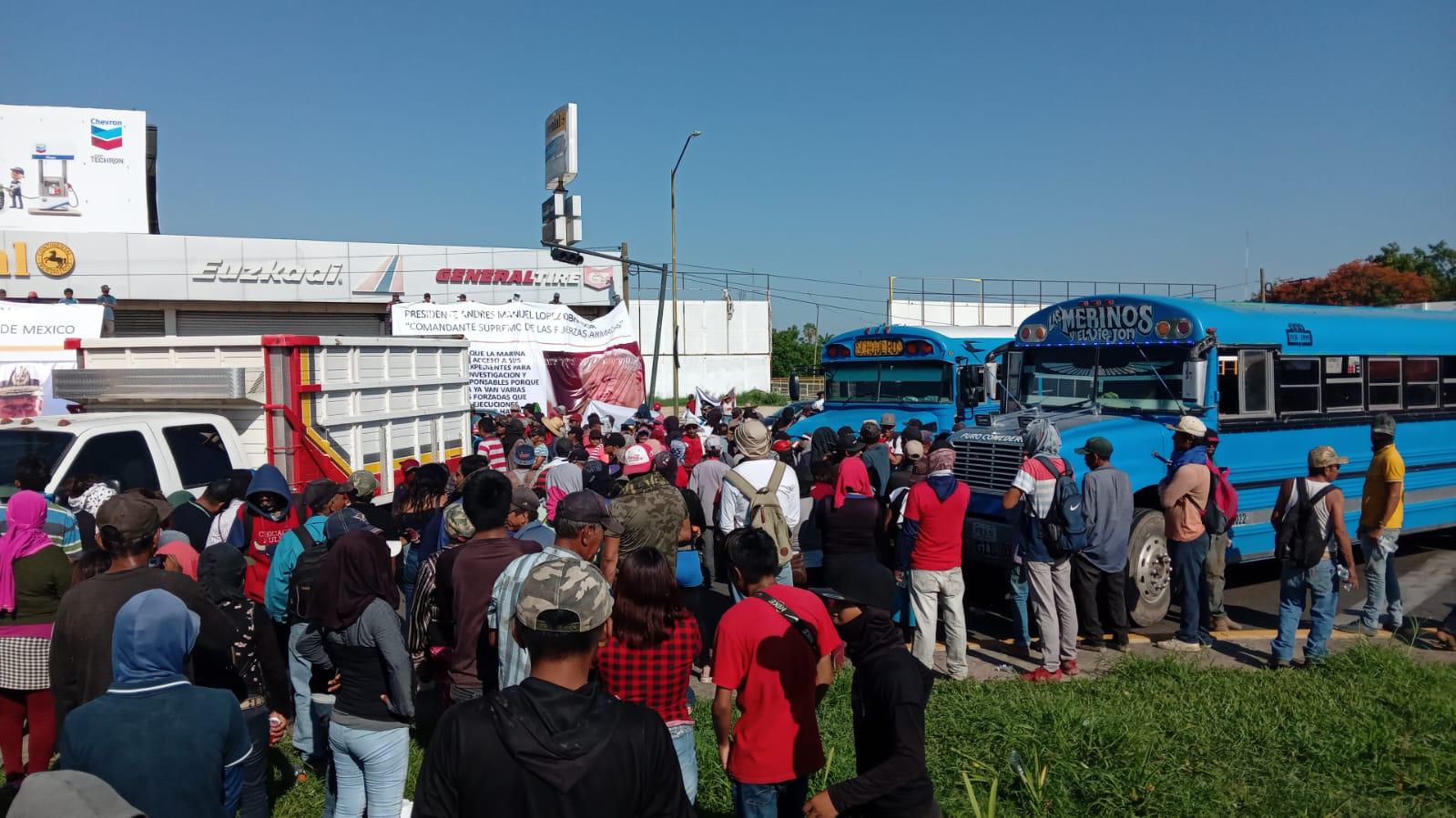 $!Protestan por desapariciones forzadas y colapsan avenidas en Culiacán